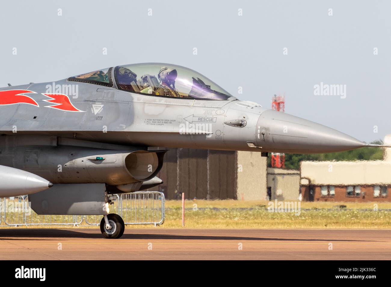 Belga Air Force General Dynamics F-16AM Fighting Falcon al RIAT 2022. Foto Stock