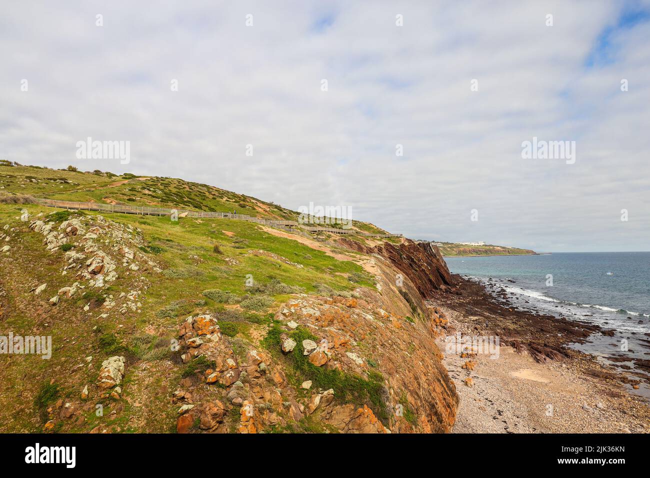 Vista parziale della spiaggia di Hallet Cove nell'Australia Meridionale Foto Stock