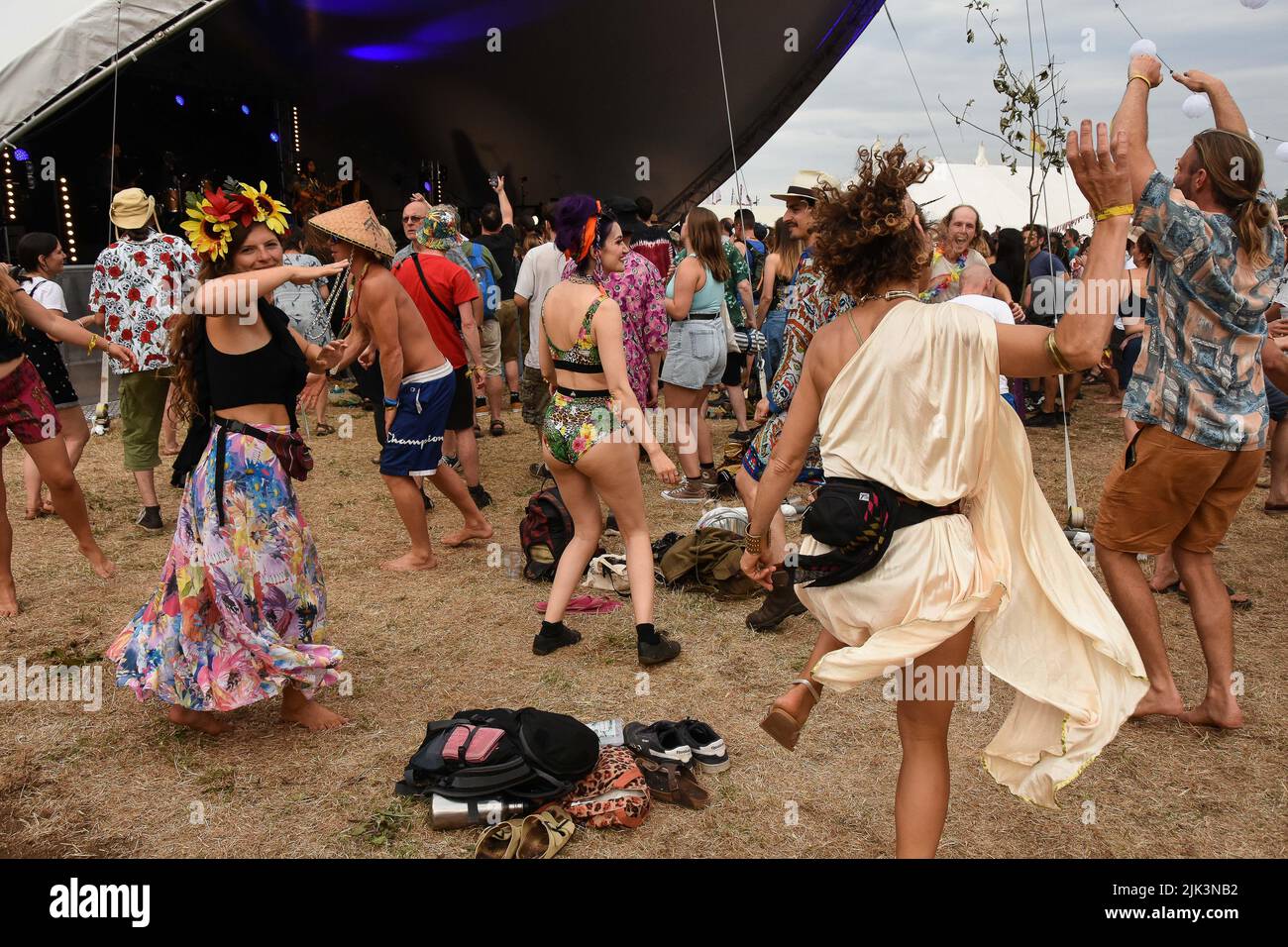 Malmesbury, Regno Unito. 29th luglio 2022. Il festival Womad (World of Music and Dance) si è tenuto presso Charlton Park, Wiltshire. Gli atti di tutto il mondo si sono riuniti per il quarantesimo anniversario del festival. Credit: ZUMA Press, Inc./Alamy Live News Foto Stock