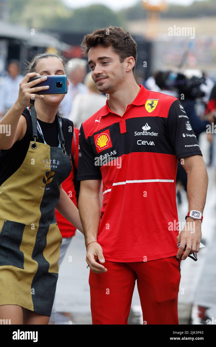 Magyorod, Ungheria. Luglio 30th 2022. Formula 1 Gran Premio d'Ungheria a Hungaroring, Ungheria. Foto: Charles Leclerc (MON) della Ferrari © Piotr Zajac/Alamy Live News Foto Stock