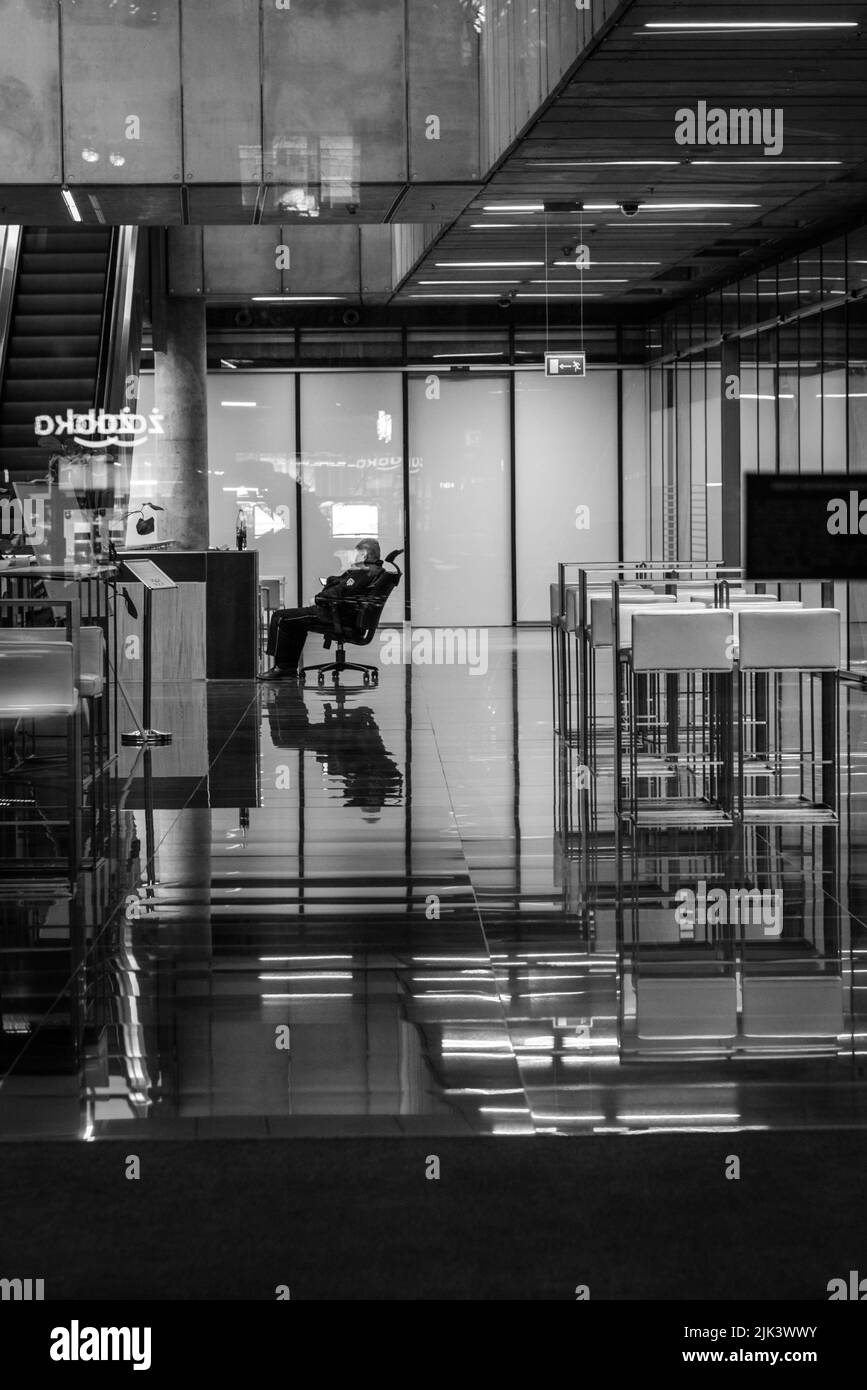 Sicurezza degli uffici nel centro di Varsavia Foto Stock