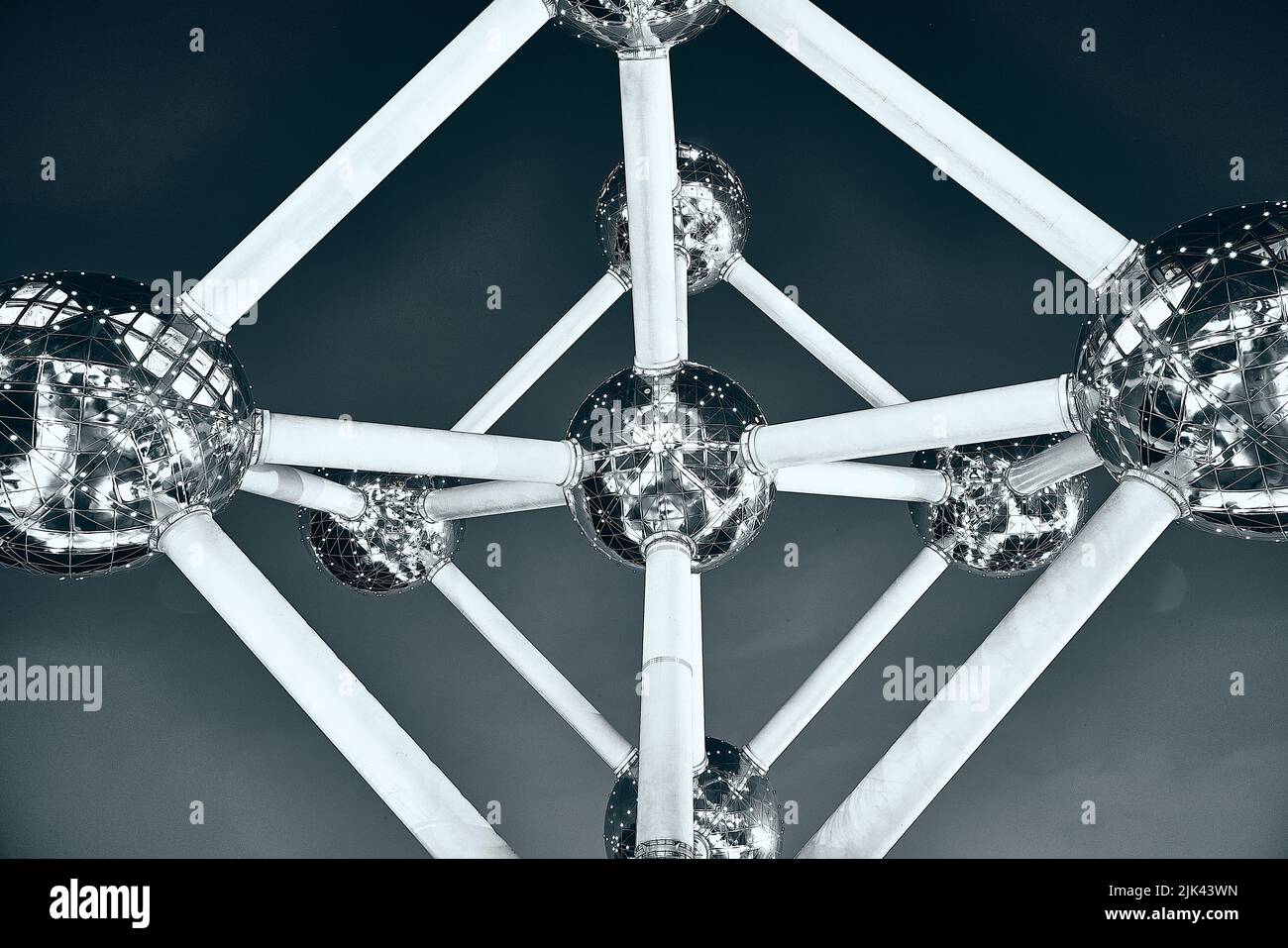 Atomium, Bruxelles di notte Foto Stock