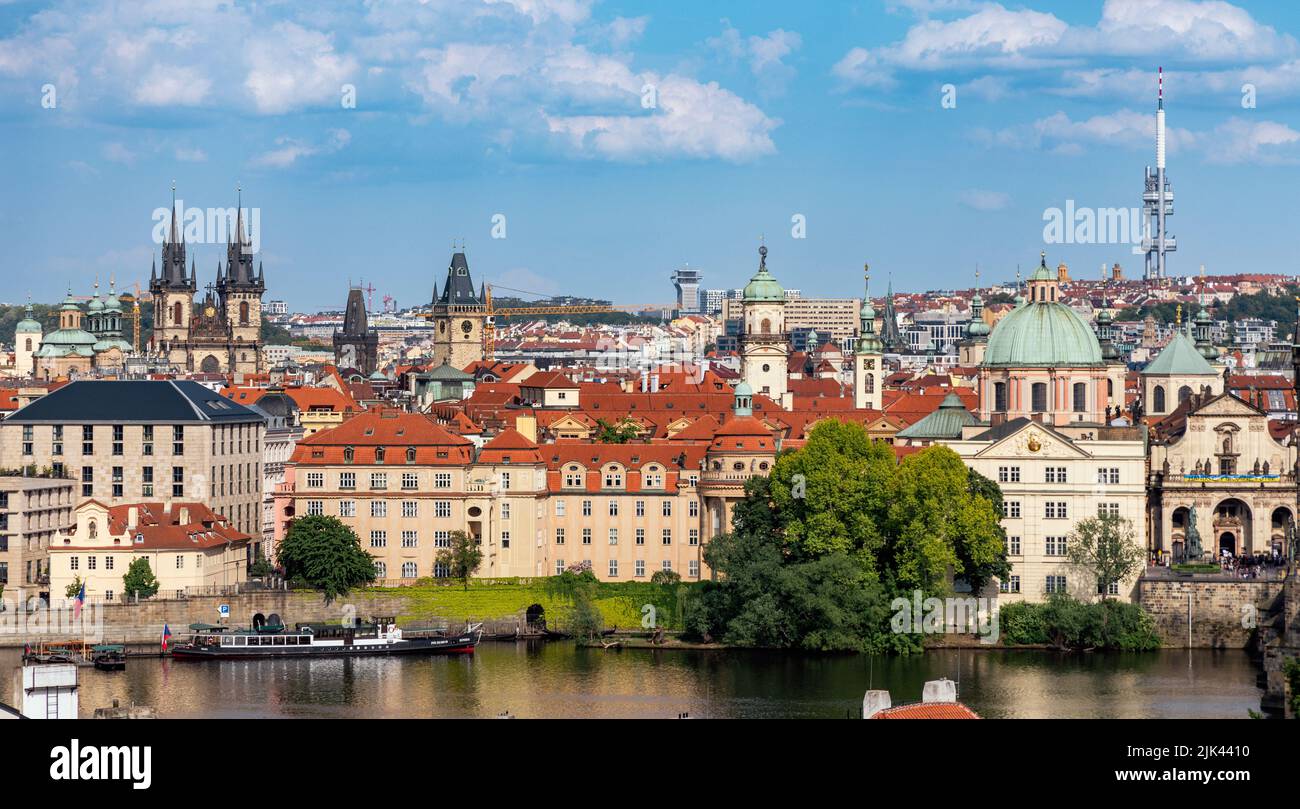 Praga, viste sulla città, Repubblica Ceca Foto Stock