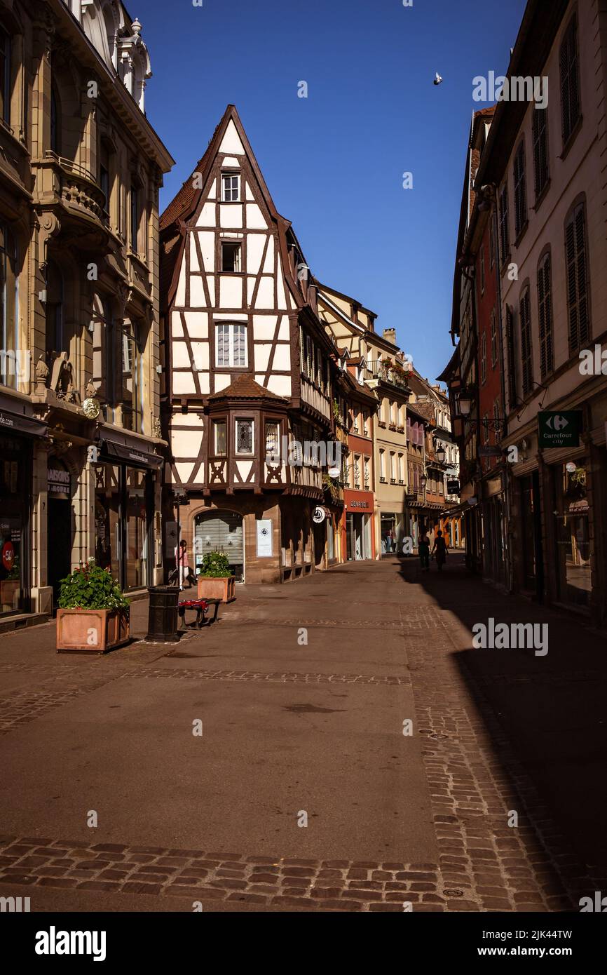 Colmar e le sue case colorate a graticcio Foto Stock