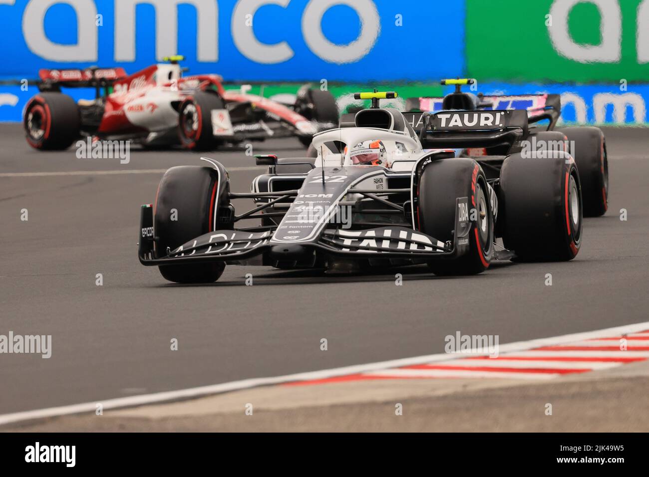 Mogyorod, Ungheria. 30th luglio 2022; l'Hungaroring, Mogyoród, Ungheria: FIA Formula 1 Grand Prix, sessioni di qualificazione: Scuderia AlphaTauri, Yuki Tsunoda Credit: Action Plus Sports Images/Alamy Live News Foto Stock