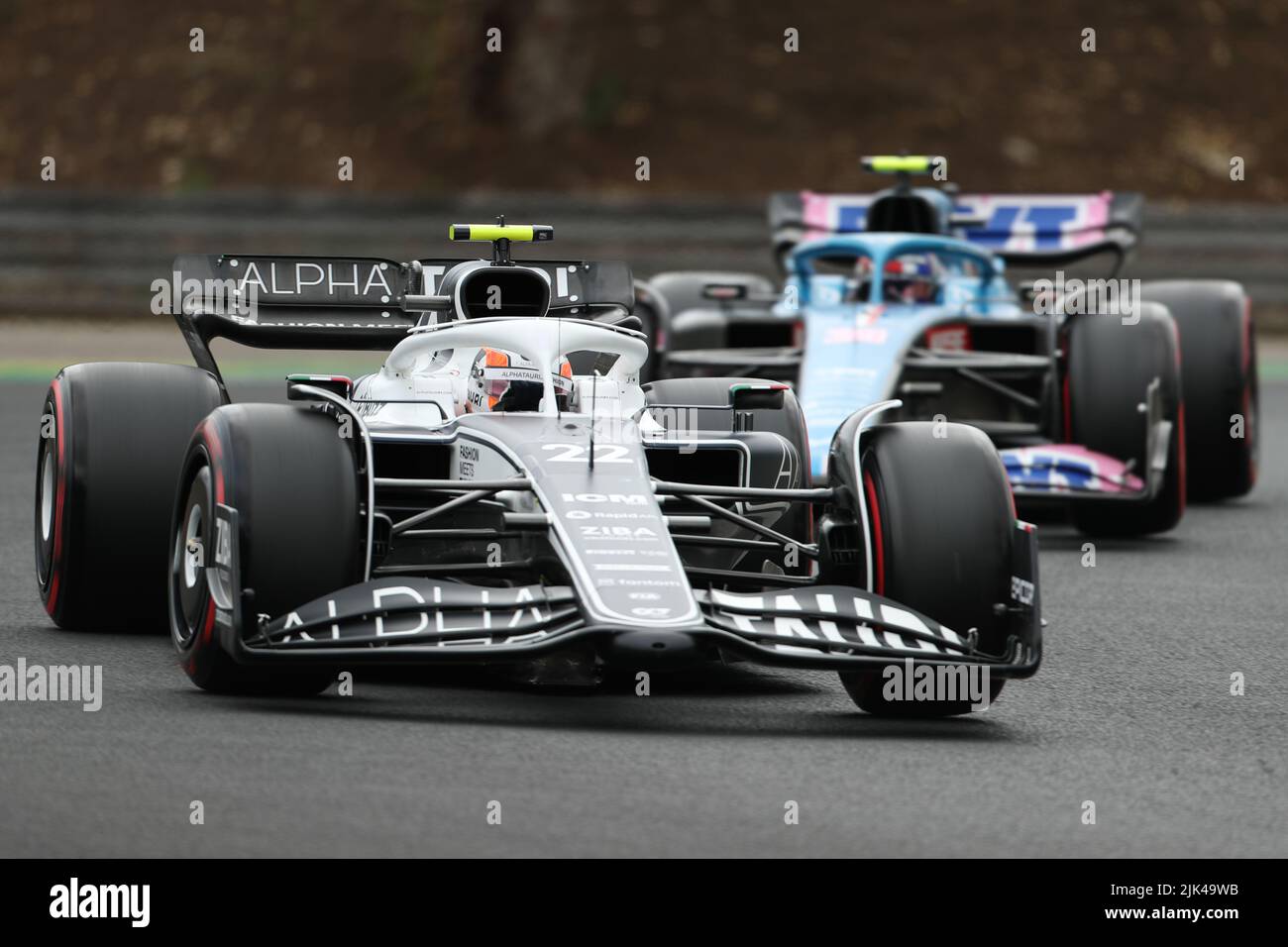 Mogyorod, Ungheria. 30th luglio 2022; l'Hungaroring, Mogyoród, Ungheria: FIA Formula 1 Grand Prix, sessioni di qualificazione: Scuderia AlphaTauri, Yuki Tsunoda Credit: Action Plus Sports Images/Alamy Live News Foto Stock