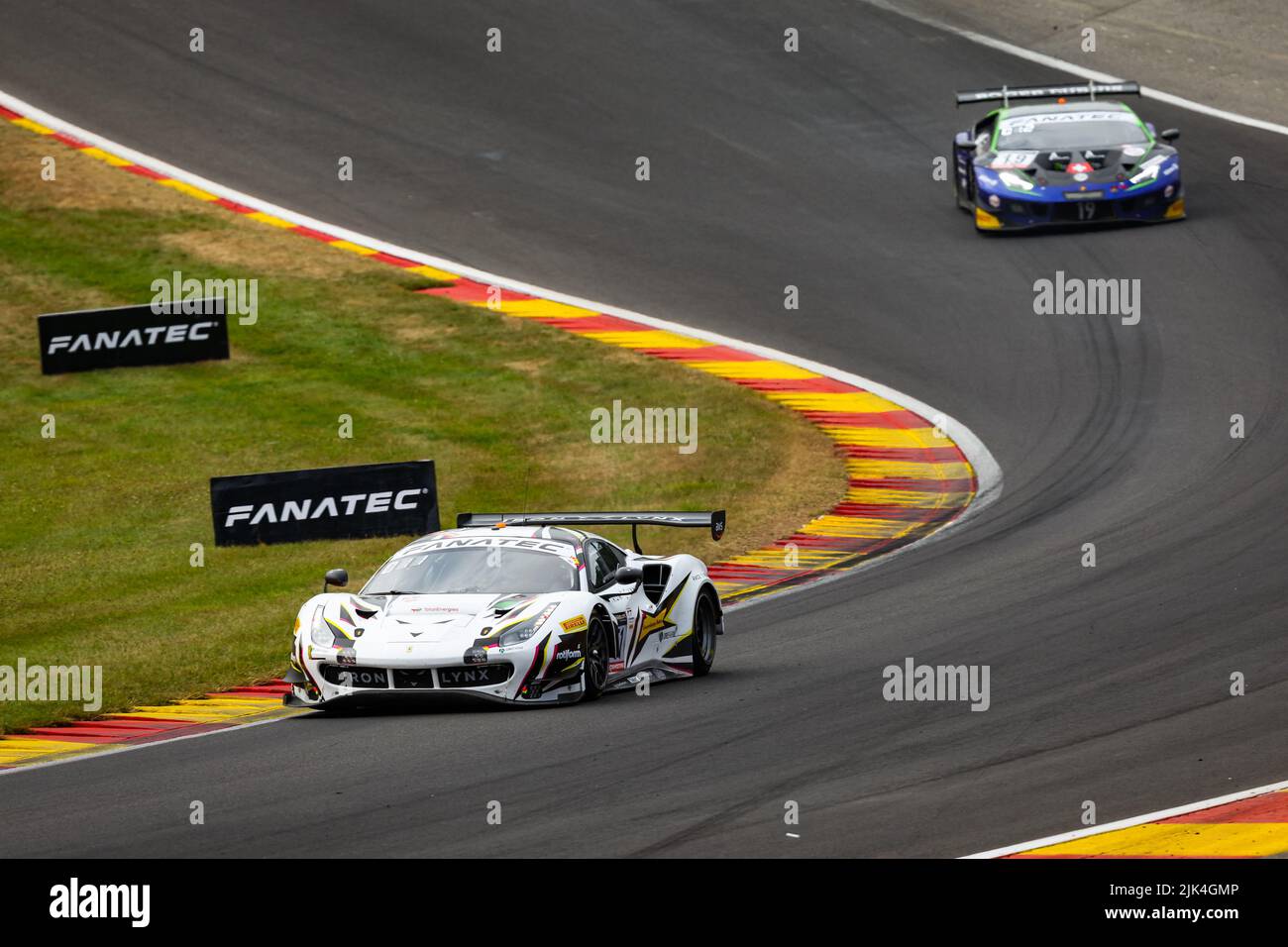 51 Iron Lynx, Ferrari 488 GT3 di Miguel MOLINA, Nicklas NIELSEN, James CALADO, in azione durante la TotalEnergies 24 ore di Spa 2022, 7th round del 2022 Fanatec GT World Challenge Europe Powered by AWS, dal 27 al 31 luglio 2021 sul circuito di Spa-Francorchamps, a Stavelot, Belgio - Foto: Florent Gooden / DPPI/DPPI/LiveMedia Foto Stock