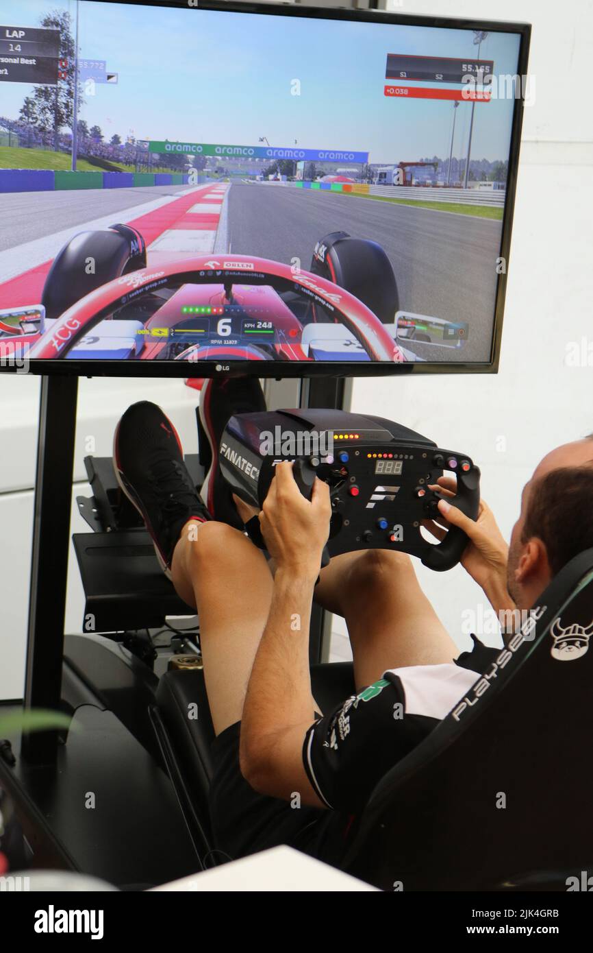 MOGYOROD, BUDAPEST, Ungheria. 30th luglio 2022. Simulatore con #88, Robert Kubica, POL, Alfa Romeo Racing Team F1, Credit: SPP Sport Press Photo. /Alamy Live News Foto Stock