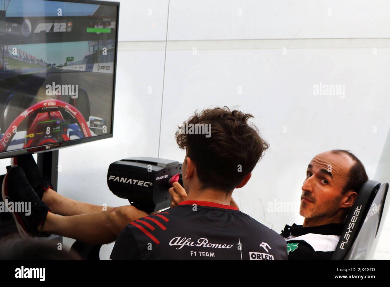MOGYOROD, BUDAPEST, Ungheria. 30th luglio 2022. Simulatore con #88, Robert Kubica, POL, Alfa Romeo Racing Team F1, Credit: SPP Sport Press Photo. /Alamy Live News Foto Stock