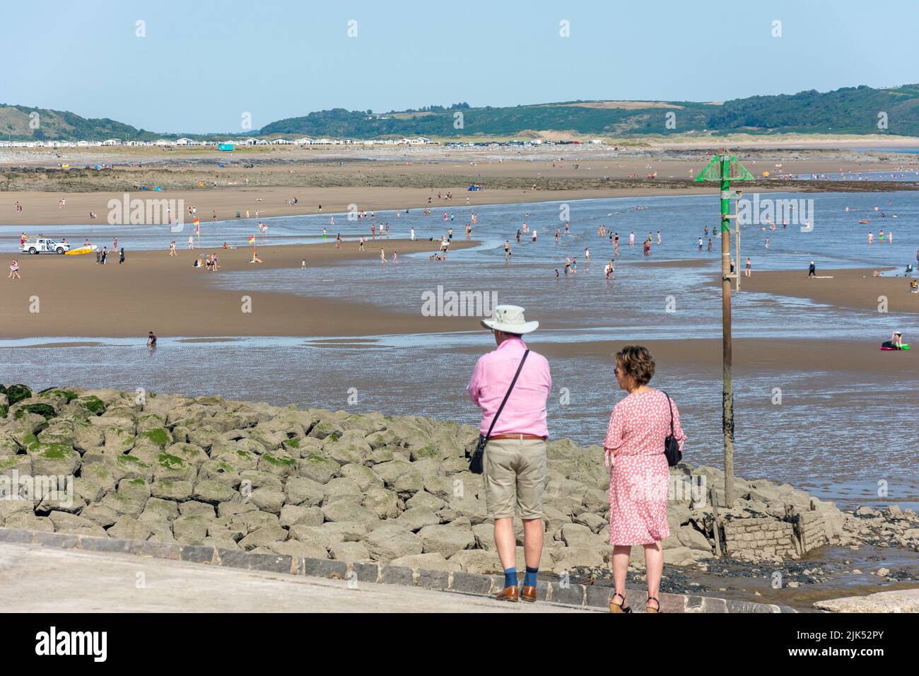Sandy Bay Beach, Porthcawl, Bridgend County Borough (Pen-y-bont), Galles (Cymru), Regno Unito (2022) Foto Stock