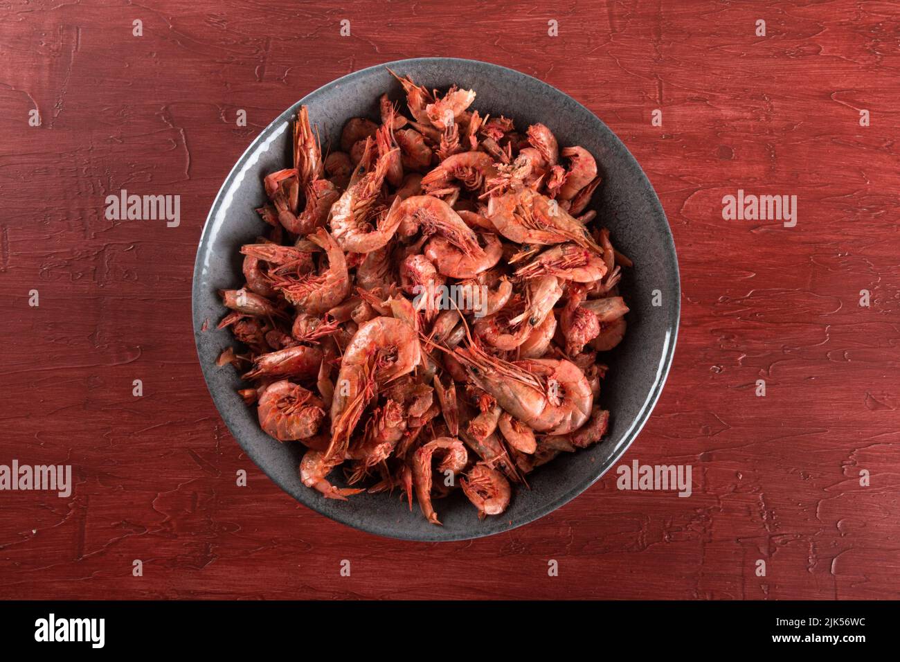 Gamberetti secchi. Ingrediente di Caruru cibo tradizionale afro-brasiliano. Foto Stock