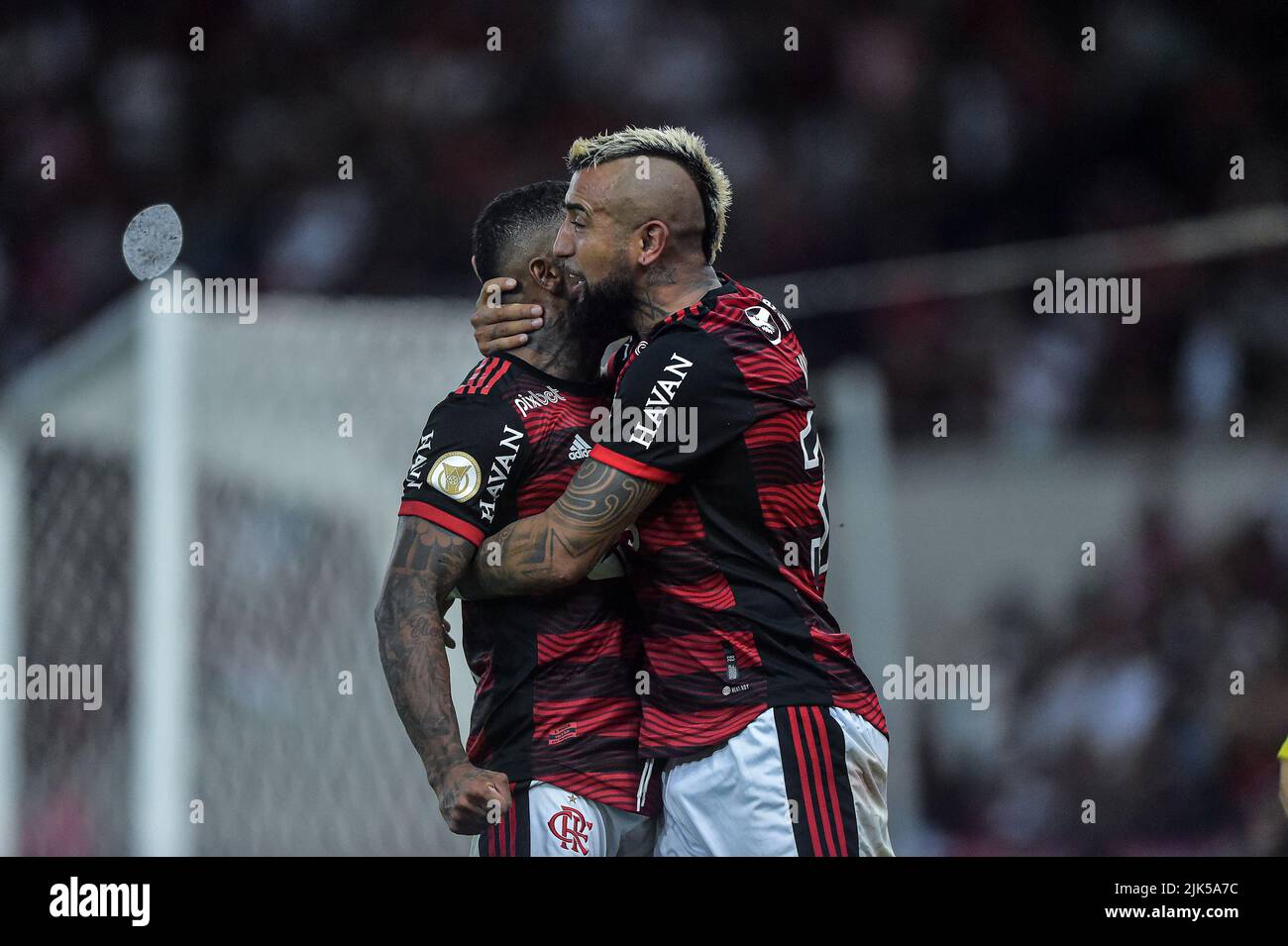 Rio de Janeiro, Brasile. 30th luglio 2022. RJ - Rio de Janeiro - 07/30/2022 - BRASILIANO A 2022, FLAMENGO X ATLETICO-GO - Play of the match Photo: Thiago Ribeiro/AGIF/Sipa USA Credit: Sipa USA/Alamy Live News Foto Stock