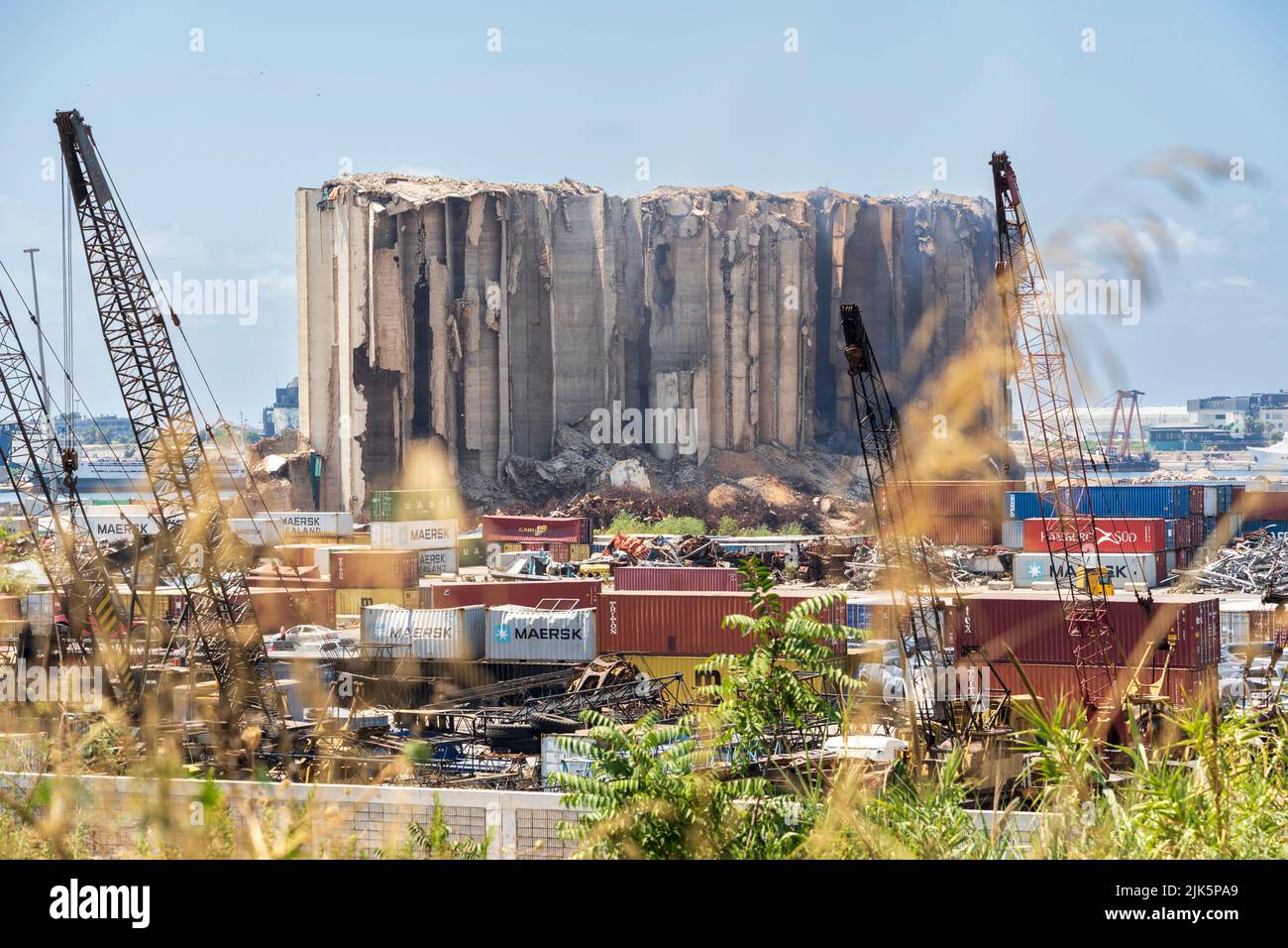 Beirut Port Explosion Blast Site - Agosto 2022 Foto Stock