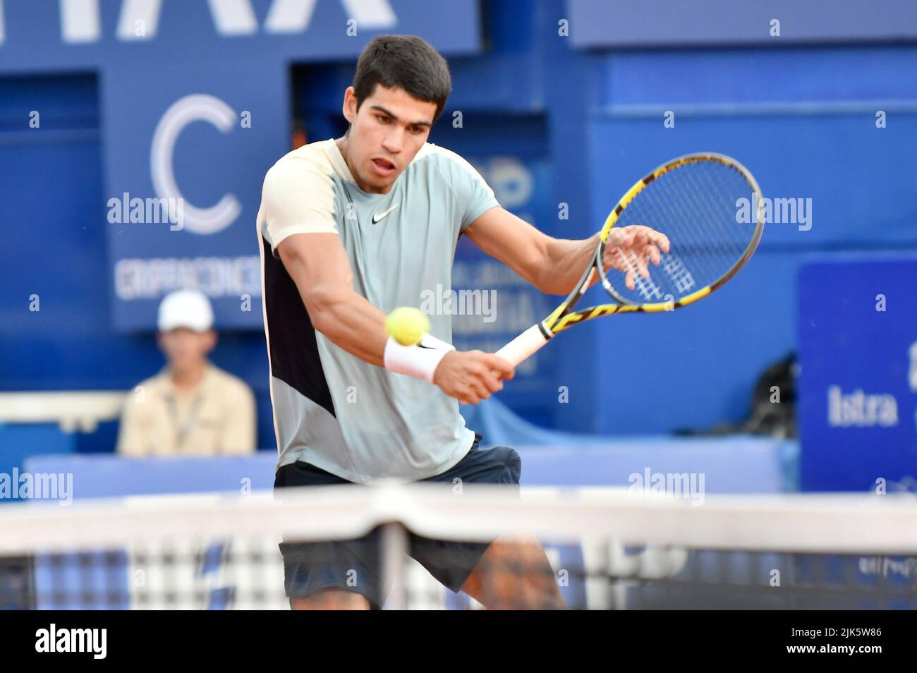 Umago, Umago, Croazia, 30 luglio 2022, Carlos Alcarez (ES) durante ATP Croazia Open Umago - Alcaraz vs Zeppieri - Tennis Internationals Foto Stock