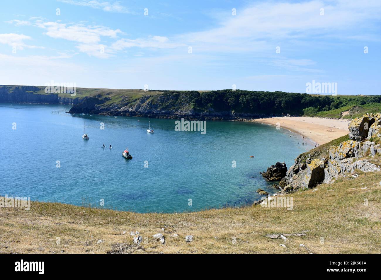 Barafarle Beach, Barafarle Bay, Stackpole, Pembrokeshire, Galles Foto Stock
