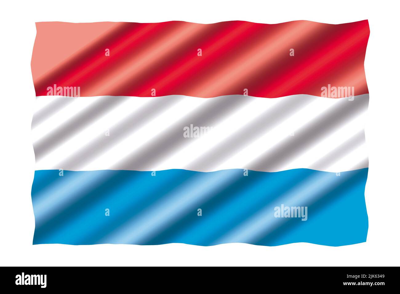Bandiera lussemburghese semplice illustrazione per giorno di indipendenza o elezione Foto Stock