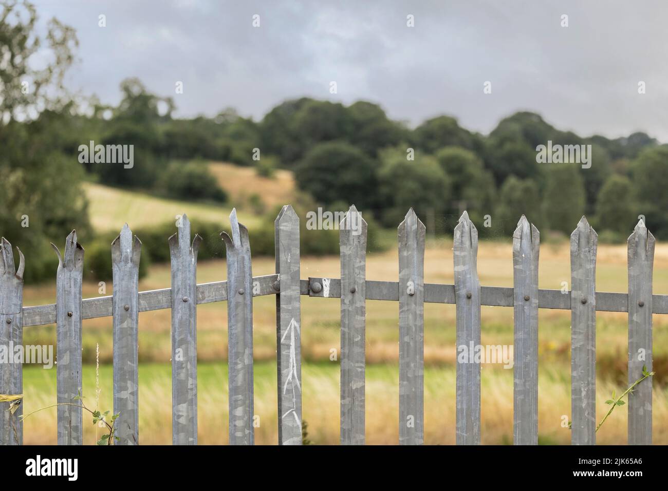 Palisade sicurezza Scherma isolato dallo sfondo Foto Stock