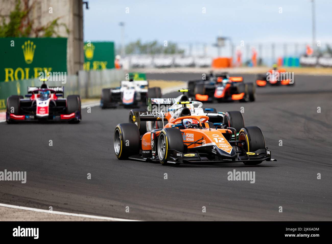 12 Novalak Clement (fra), MP Motorsport, Dallara F2, in azione durante il round 10th del Campionato FIA di Formula 2 2022, dal 28 al 31 luglio 2022 sull'Hungaroring, a Mogyorod, Ungheria - Foto: Joao Filipe / DPPI/DPPI/LiveMedia Foto Stock