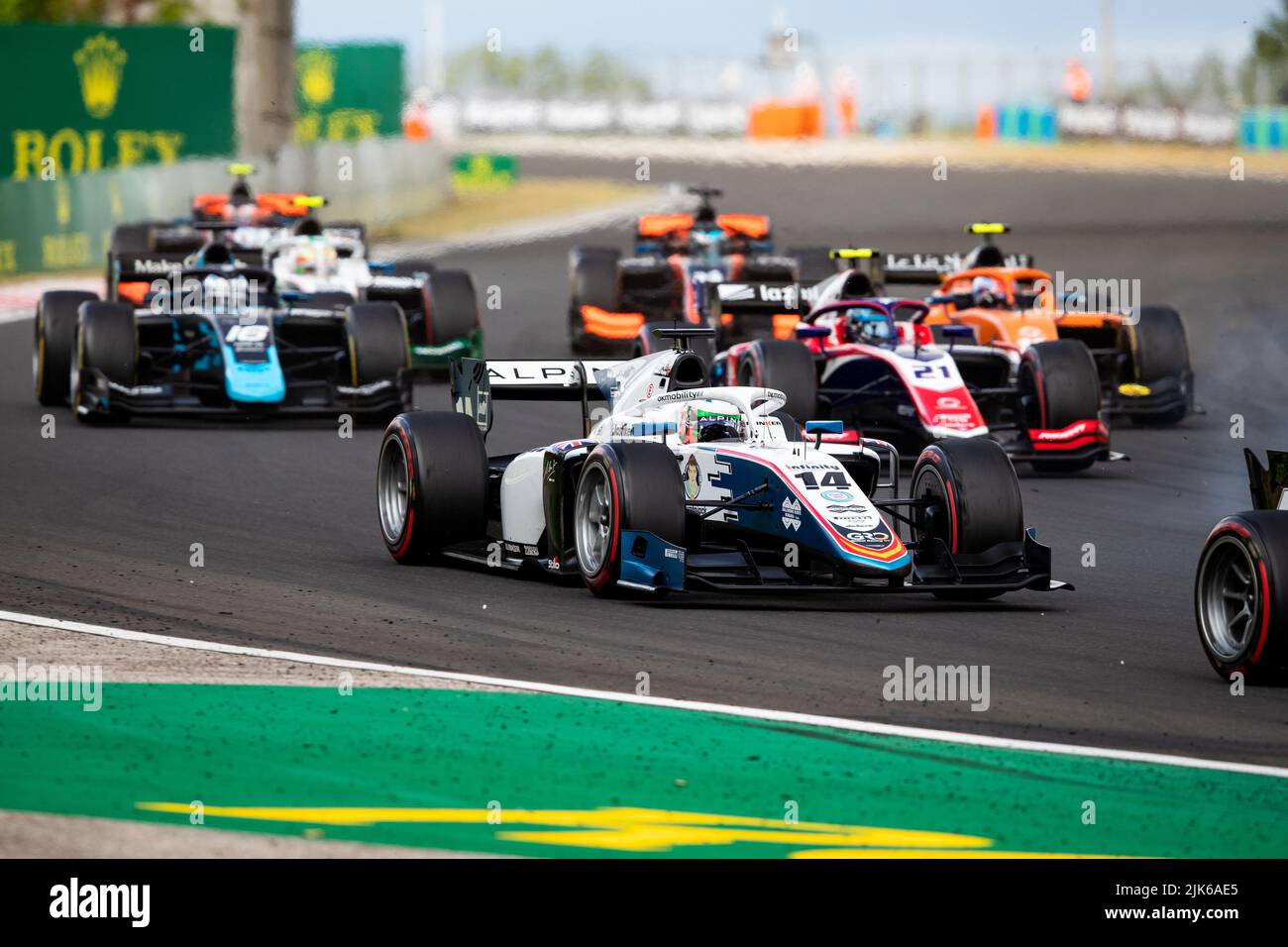 14 CALDWELL Olli (gbr), Campos Racing, Dallara F2, in azione durante il round 10th del Campionato FIA di Formula 2 2022, dal 28 al 31 luglio 2022 sull'Hungaroring, a Mogyorod, Ungheria - Foto: Joao Filipe / DPPI/DPPI/LiveMedia Foto Stock