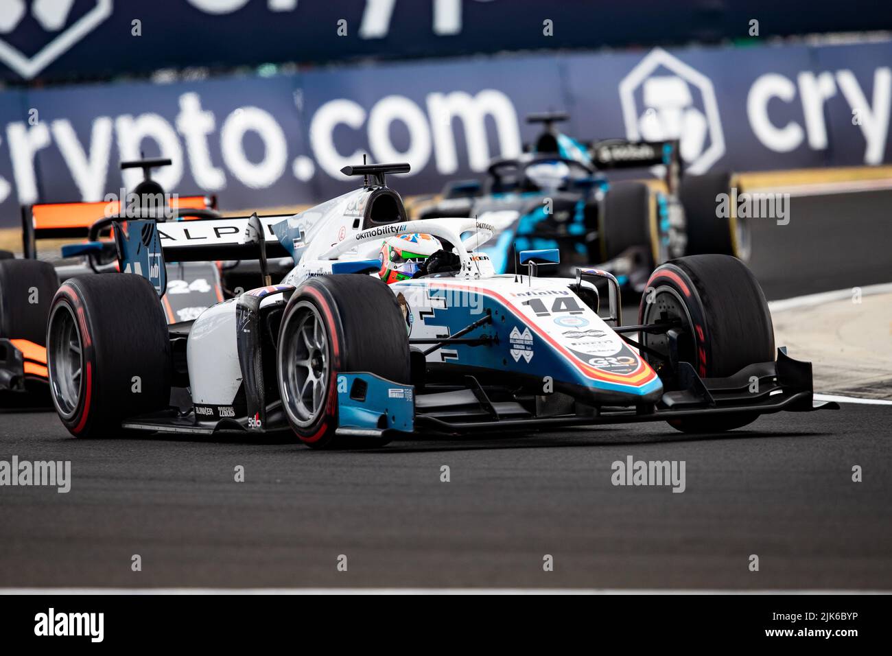 14 CALDWELL Olli (gbr), Campos Racing, Dallara F2, in azione durante il round 10th del Campionato FIA di Formula 2 2022, dal 28 al 31 luglio 2022 sull'Hungaroring, a Mogyorod, Ungheria - Foto: Joao Filipe / DPPI/DPPI/LiveMedia Foto Stock