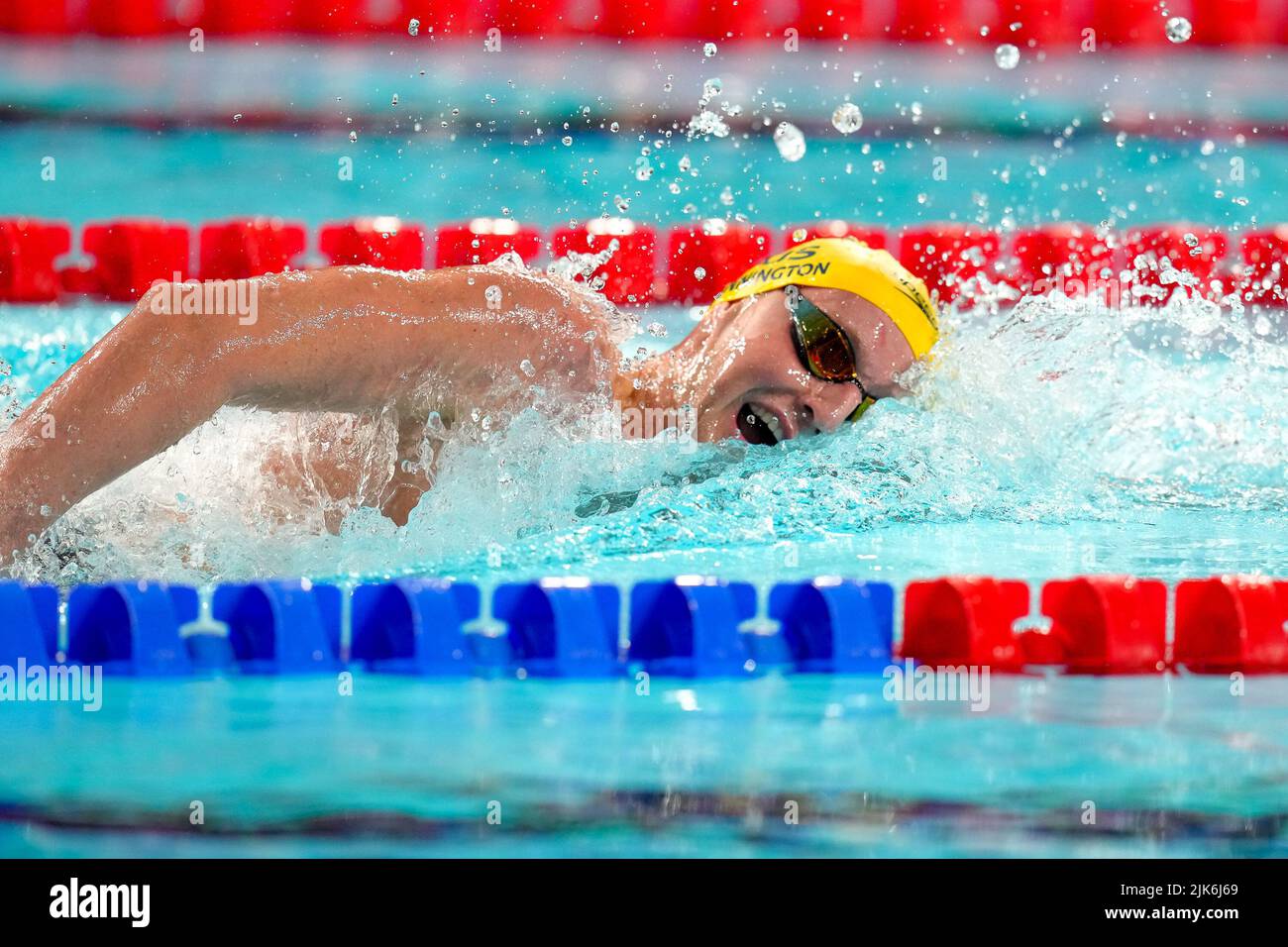 Smethwick, Regno Unito. 24th luglio 2022. Elijah vince la prima medaglia d'oro nel Freestyle 400m Finalat Sandwell Aquatics Center di Smethwick, Inghilterra, il 29 luglio 2022. Foto di David Horn. Credit: Prime Media Images/Alamy Live News Foto Stock