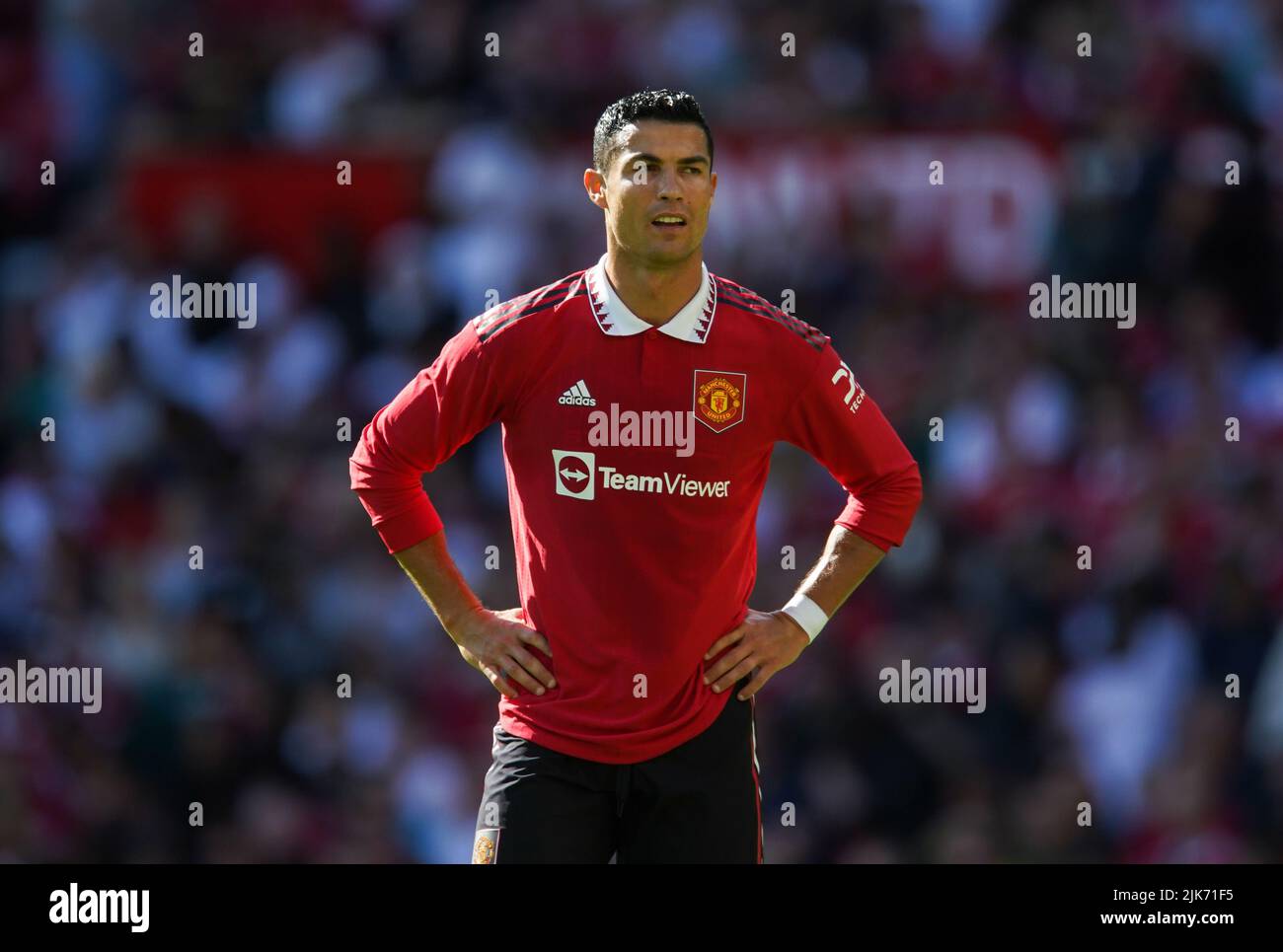 Cristiano Ronaldo del Manchester United durante la partita pre-stagione a Old Trafford, Manchester. Data foto: Domenica 31 luglio 2022. Foto Stock