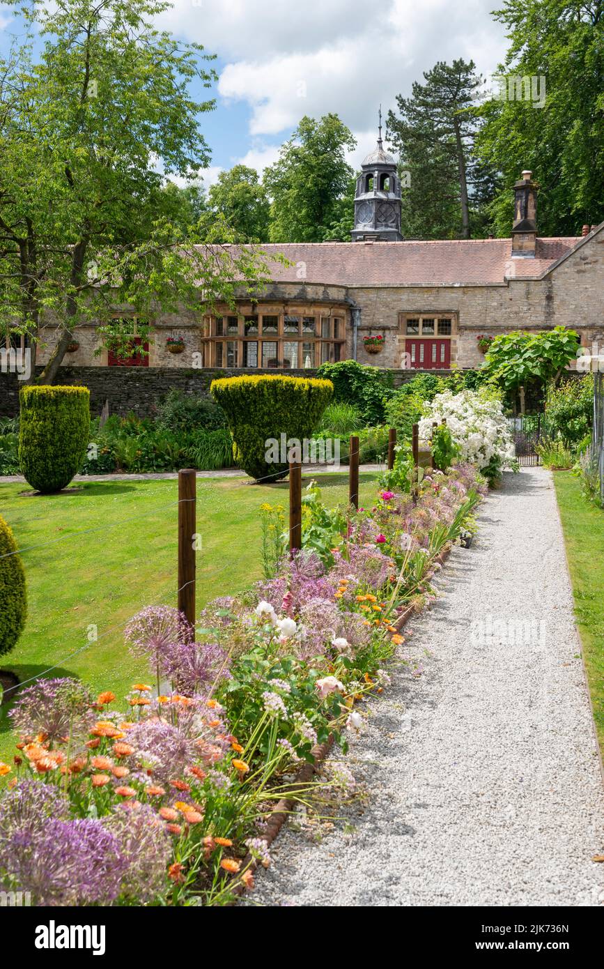 Estate piantando a Thornbridge Hall giardini vicino Bakewell, Peak District, Derbyshire, Inghilterra. Foto Stock