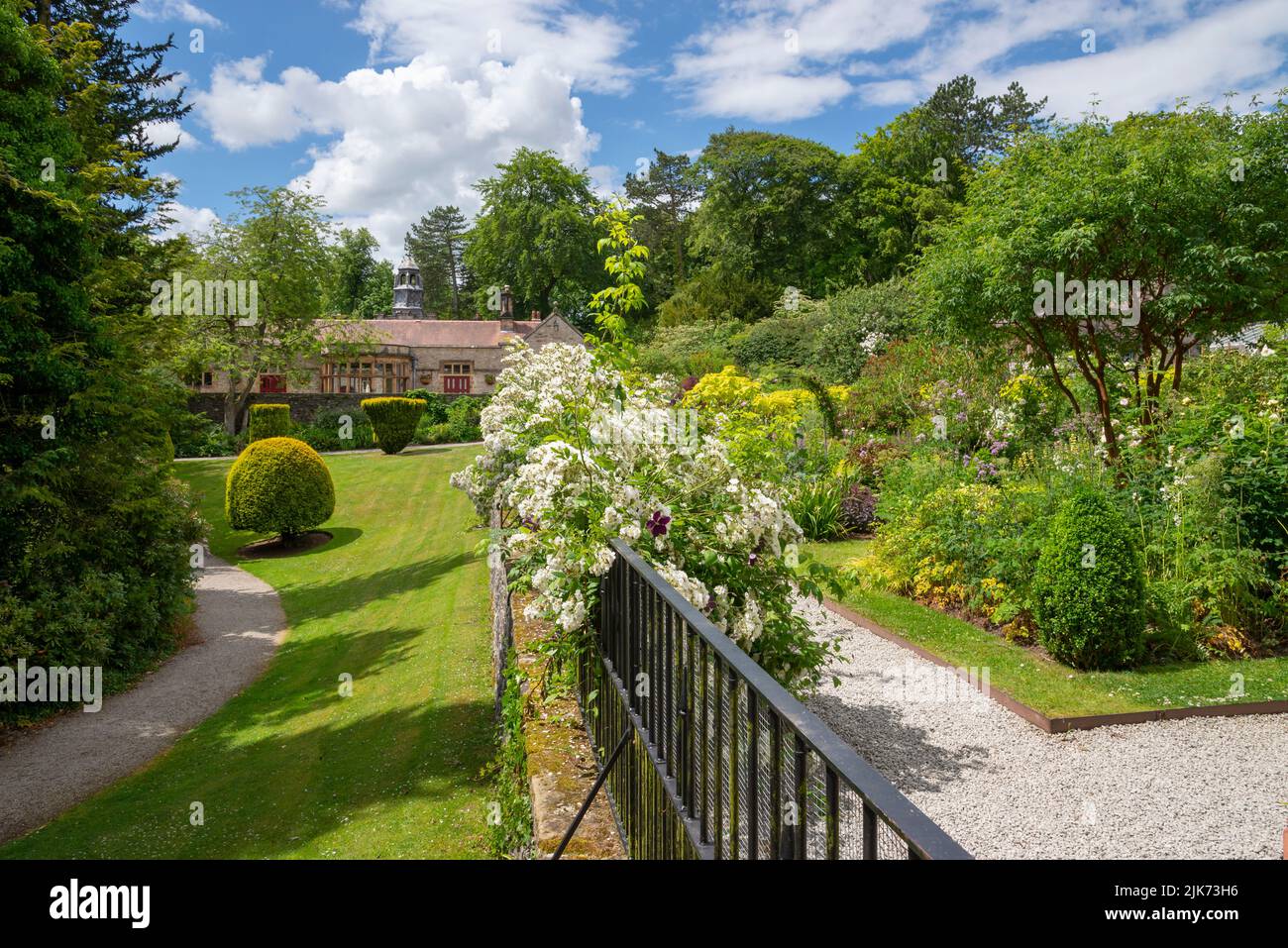 Estate piantando a Thornbridge Hall giardini vicino Bakewell, Peak District, Derbyshire, Inghilterra. Foto Stock