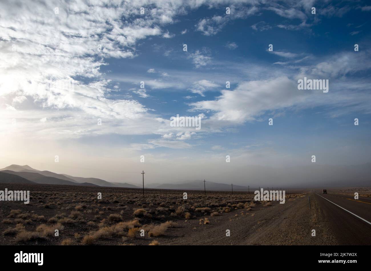 Il lago Walker è una vista interessante nei deserti del Nevada, USA. Foto Stock