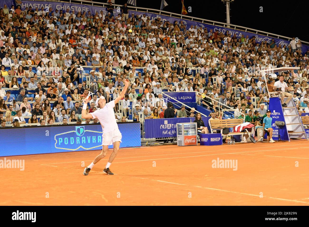 Jannik Sinner (IT) durante il Tennis Internationals ATP Croatia Open Umago  - Alcaraz vs Sinner il 31 luglio 2022 all'Umago di Umago, Croazia (Foto di  Marco Todaro/LiveMedia/Sipa USA Foto stock - Alamy