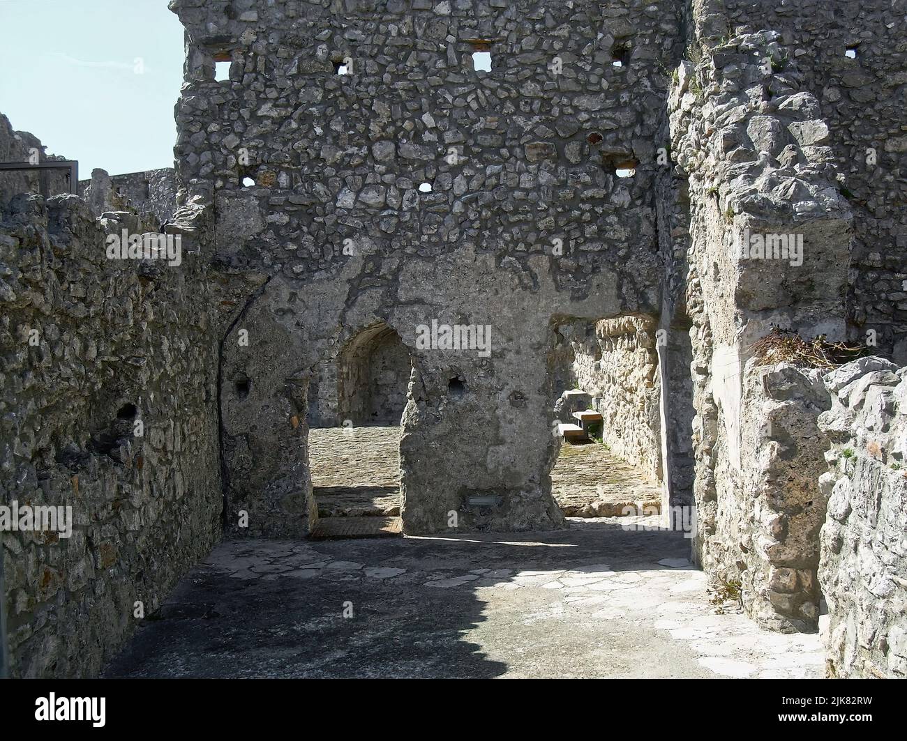 Salerno, Campania, Italia, Castello longobardo di Arechi. Foto Stock