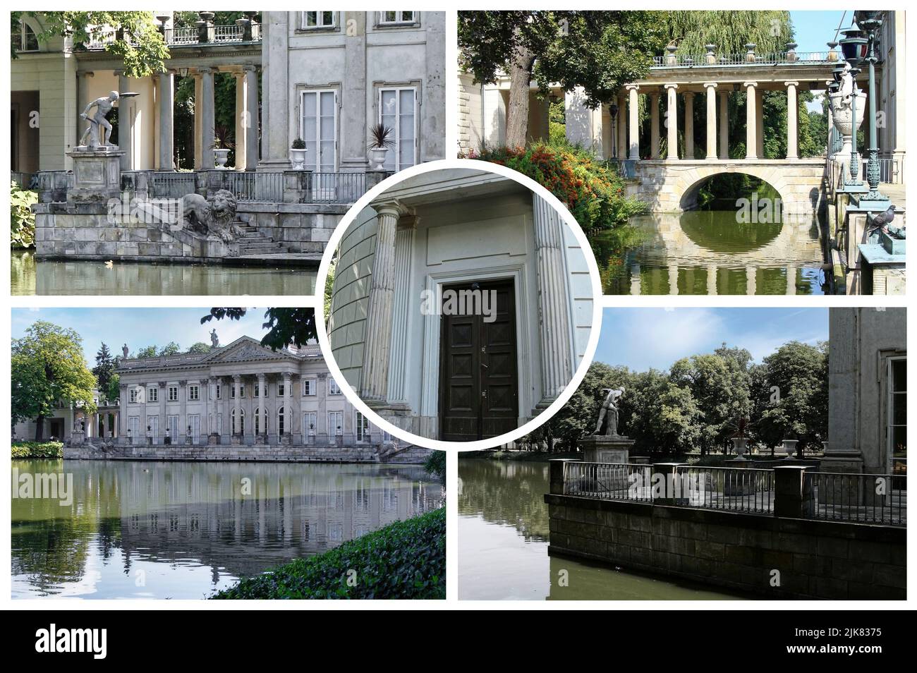 Il Lazienki palace nel Parco Lazienki, Varsavia. Lazienki Krolewskie. Polonia Foto Stock