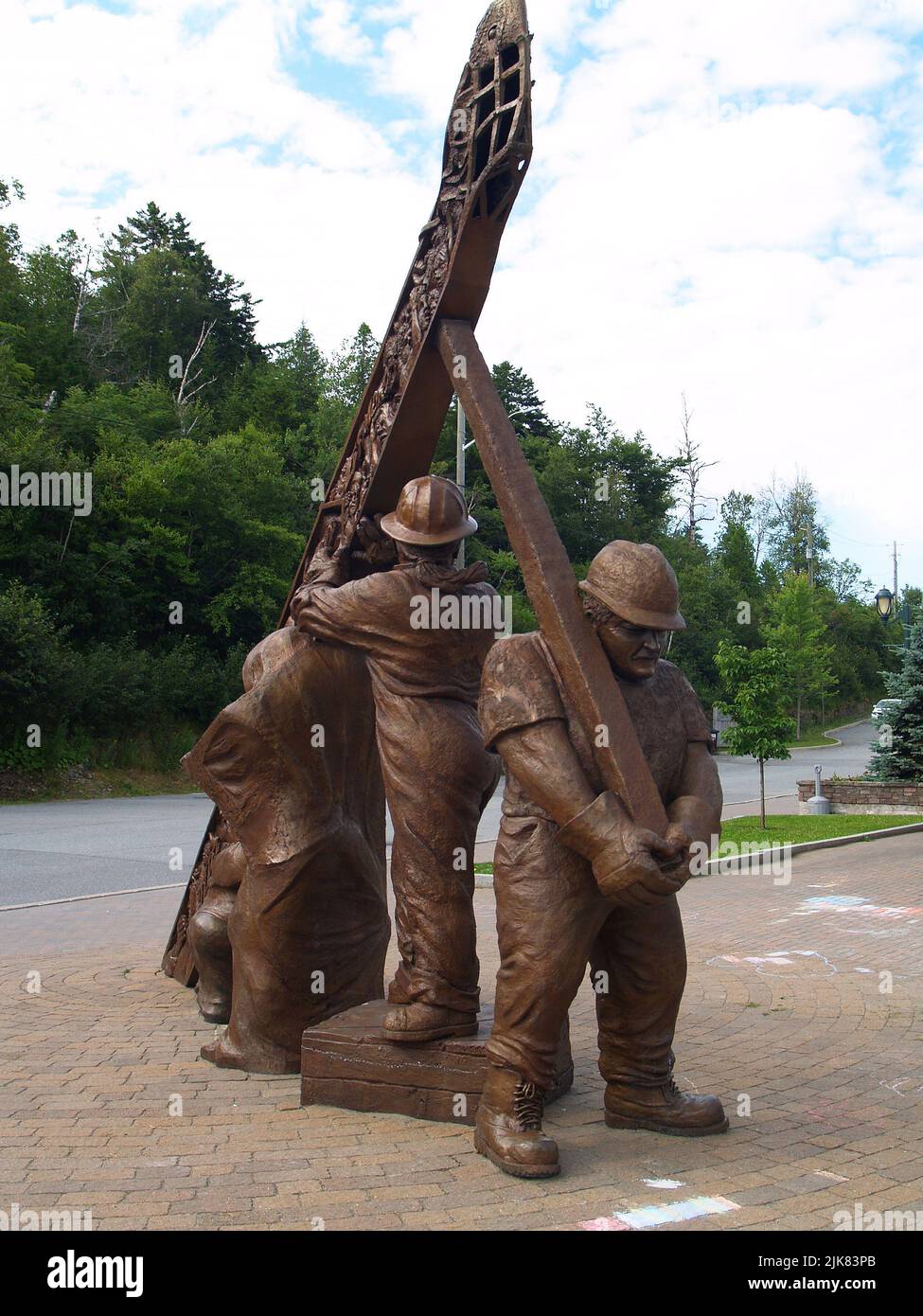 Monumento agli uomini in attività, Rocklwood Park, Saint John, NB Foto Stock