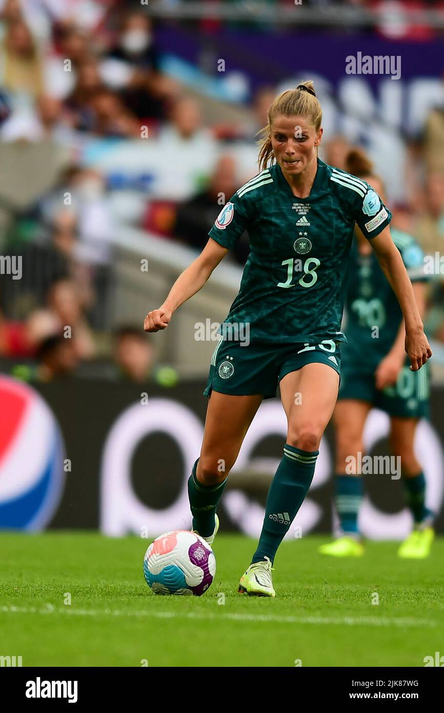 Londra, Regno Unito. 10th maggio 2021. Londra, Inghilterra, luglio 31st 2022: Durante la partita di football finale UEFA Womens Euro 2022 tra Inghilterra e Germania al Wembley Stadium, Inghilterra. (Kevin Hodgson /SPP) Credit: SPP Sport Press Photo. /Alamy Live News Foto Stock