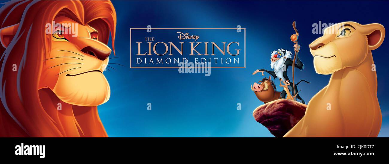 Nala, Simba, Rafiki, Timon & Pumbaa poster Film il Re Leone (USA 1994) regista: Roger Allers & Rob Minkoff 06 maggio 1994 **ATTENZIONE** questa fotografia è solo per uso editoriale ed è copyright delle IMMAGINI DELLA WALT DISNEY e/o del fotografo assegnato dalla Film o Production Company e può essere riprodotta solo da pubblicazioni in concomitanza con la promozione del suddetto Film. È richiesto un credito obbligatorio per LE FOTO DI WALT DISNEY. Il fotografo deve essere accreditato anche se conosciuto. Nessun uso commerciale può essere concesso senza l'autorizzazione scritta di The Film Company. Foto Stock