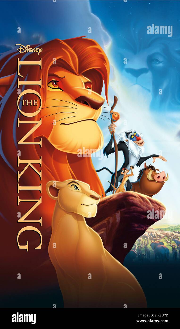 Nala, Simba, Rafiki, Timon & Pumbaa poster Film il Re Leone (USA 1994) regista: Roger Allers & Rob Minkoff 06 maggio 1994 **ATTENZIONE** questa fotografia è solo per uso editoriale ed è copyright delle IMMAGINI DELLA WALT DISNEY e/o del fotografo assegnato dalla Film o Production Company e può essere riprodotta solo da pubblicazioni in concomitanza con la promozione del suddetto Film. È richiesto un credito obbligatorio per LE FOTO DI WALT DISNEY. Il fotografo deve essere accreditato anche se conosciuto. Nessun uso commerciale può essere concesso senza l'autorizzazione scritta di The Film Company. Foto Stock