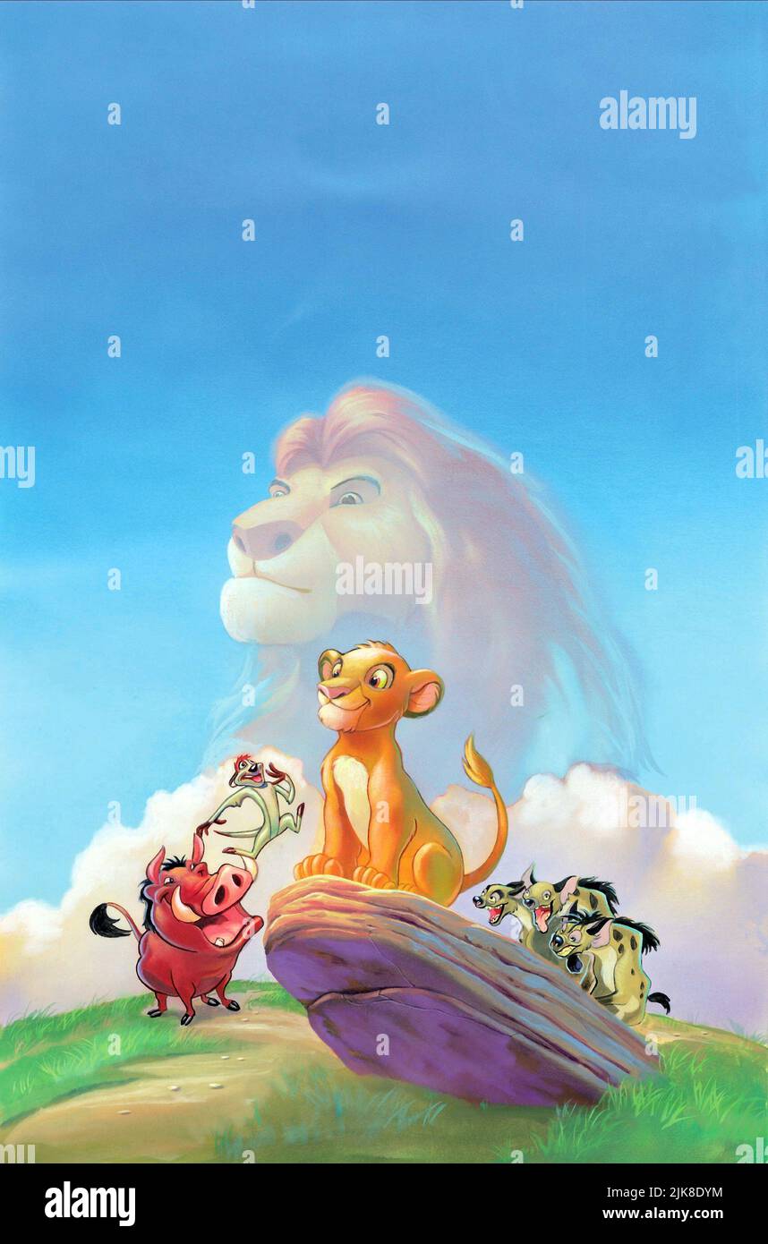 Timon, Pumbaa, Simba, ed, Shenzi & Banzai Film il Re Leone (USA 1994) regista: Roger Allers & Rob Minkoff 06 maggio 1994 **ATTENZIONE** questa fotografia è ad uso esclusivamente editoriale ed è copyright delle IMMAGINI DELLA WALT DISNEY e/o del fotografo assegnato dalla Film o Production Company e può essere riprodotta solo da pubblicazioni in concomitanza con la promozione del suddetto Film. È richiesto un credito obbligatorio per LE FOTO DI WALT DISNEY. Il fotografo deve essere accreditato anche se conosciuto. Nessun uso commerciale può essere concesso senza l'autorizzazione scritta di The Film Company. Foto Stock