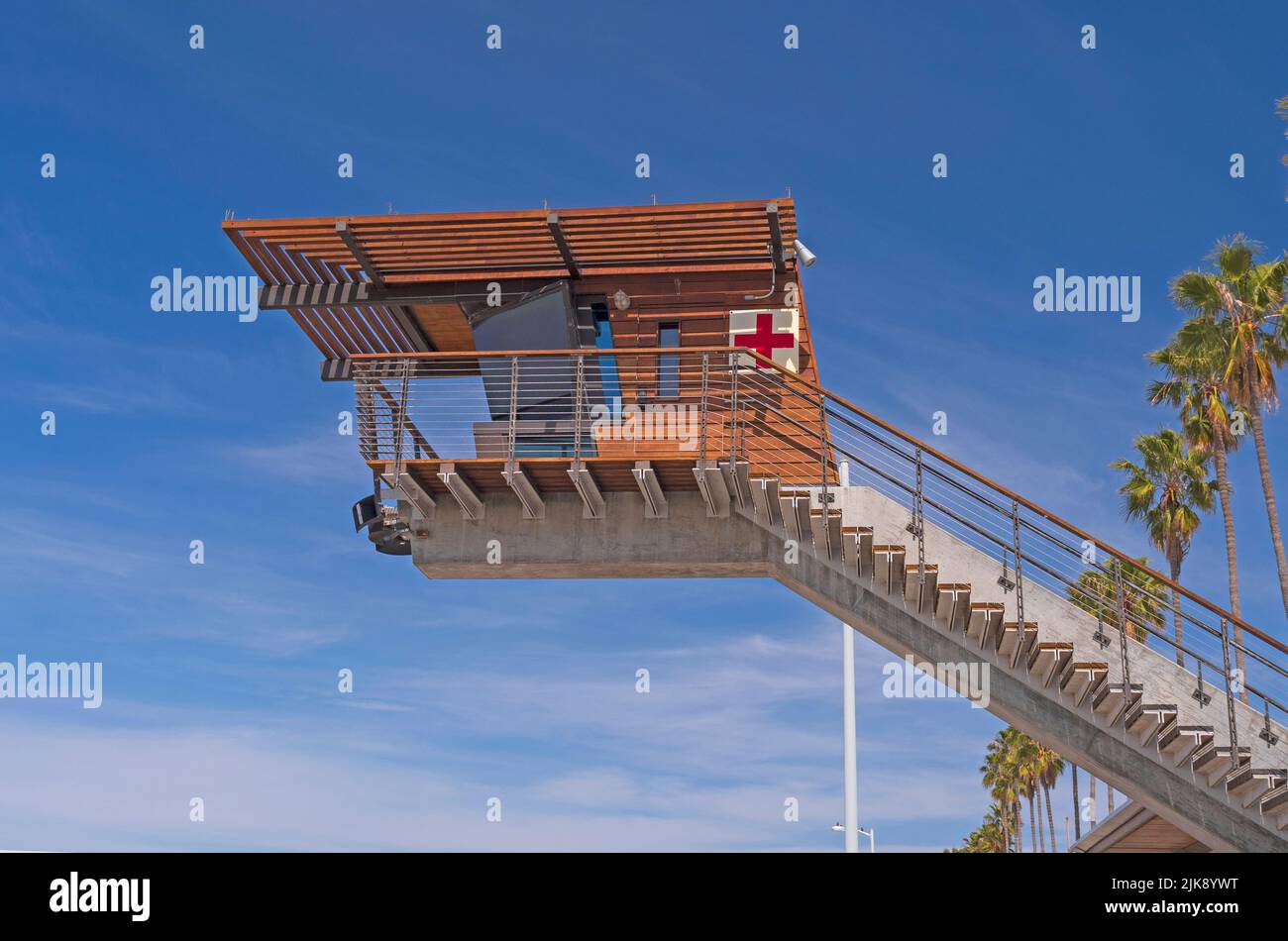 Design moderno di una stazione di Guardia di vita a la Jolla, California Foto Stock
