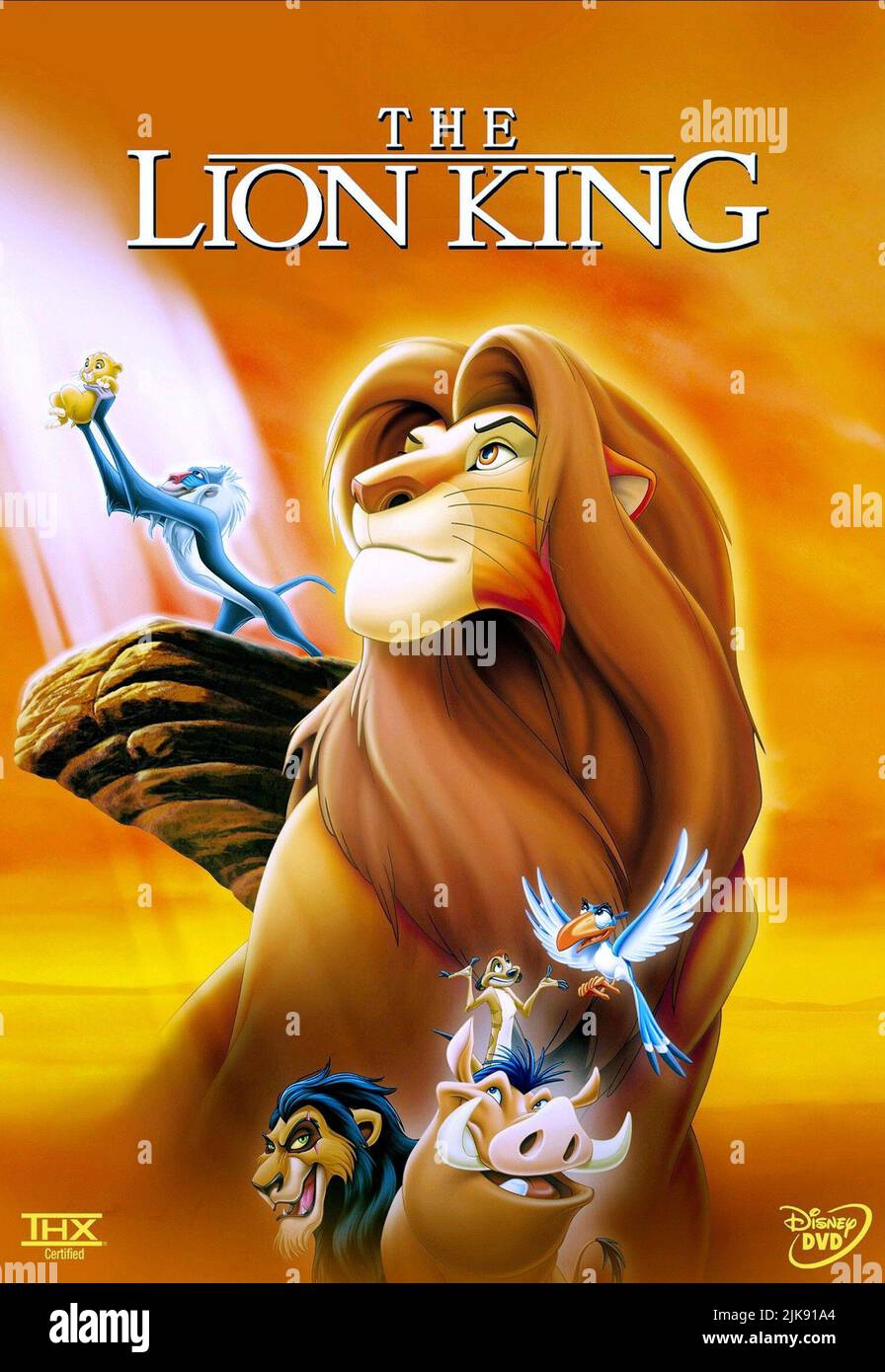 Simba, Rafiki, Mafusa, Scar, Timon, Pumbaa & Zazu poster Film il Re Leone (USA 1994) regista: Roger Allers & Rob Minkoff 06 maggio 1994 **ATTENZIONE** questa fotografia è ad uso esclusivamente editoriale ed è copyright delle IMMAGINI DI WALT DISNEY e/o del fotografo assegnato dalla Film o Production Company e può essere riprodotta solo da pubblicazioni in concomitanza con la promozione del suddetto Film. È richiesto un credito obbligatorio per LE FOTO DI WALT DISNEY. Il fotografo deve essere accreditato anche se conosciuto. Nessun uso commerciale può essere concesso senza l'autorizzazione scritta di The Film Company. Foto Stock
