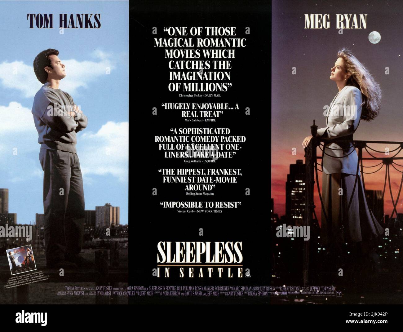 Tom Hanks & Meg Ryan Film: Sleepless a Seattle (USA 1993) personaggi: Sam Baldwin & Annie Reed regista: Nora Ephron 25 giugno 1993 **AVVISO** questa fotografia è esclusivamente ad uso editoriale ed è copyright DELLE IMMAGINI TRISTAR e/o del fotografo assegnato dalla Film o dalla Production Company e può essere riprodotta solo da pubblicazioni in concomitanza con la promozione del suddetto Film. È richiesto un credito obbligatorio per LE IMMAGINI TRISTAR. Il fotografo deve essere accreditato anche quando è noto. Nessun uso commerciale può essere concesso senza l'autorizzazione scritta della Film Company. Foto Stock