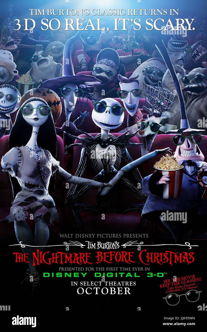 Sally & Jack Skellington Poster Film: The Nightmare Before Christmas (USA  1993) regista: Henry Selick 09 ottobre 1993 **AVVISO** questa foto è solo  per uso editoriale ed è il copyright delle IMMAGINI