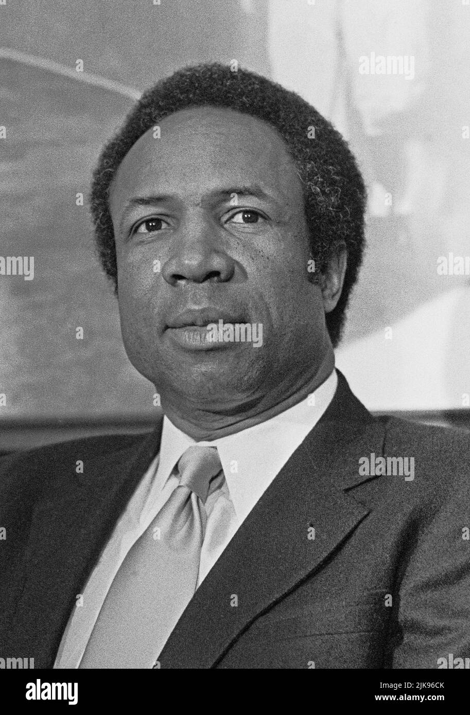 Frank Robinson, direttore della squadra di baseball dei San Francisco Giants nel 1981. Foto Stock