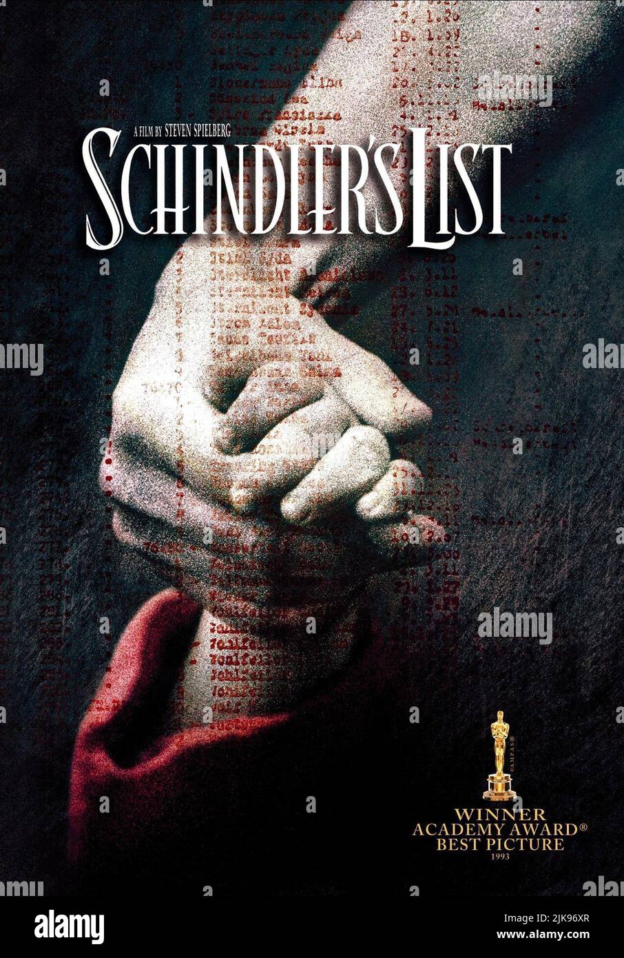 Movie poster Film Schindler'S List (USA 1993) regista: Steven Spielberg 30 novembre 1993 **ATTENZIONE** questa fotografia è ad uso esclusivamente editoriale ed è copyright di UNIVERSAL e/o del fotografo assegnato dalla Film o Production Company e può essere riprodotta solo da pubblicazioni in concomitanza con la promozione del suddetto Film. È richiesto un credito obbligatorio a UNIVERSAL. Il fotografo deve essere accreditato anche se conosciuto. Nessun uso commerciale può essere concesso senza l'autorizzazione scritta di The Film Company. Foto Stock