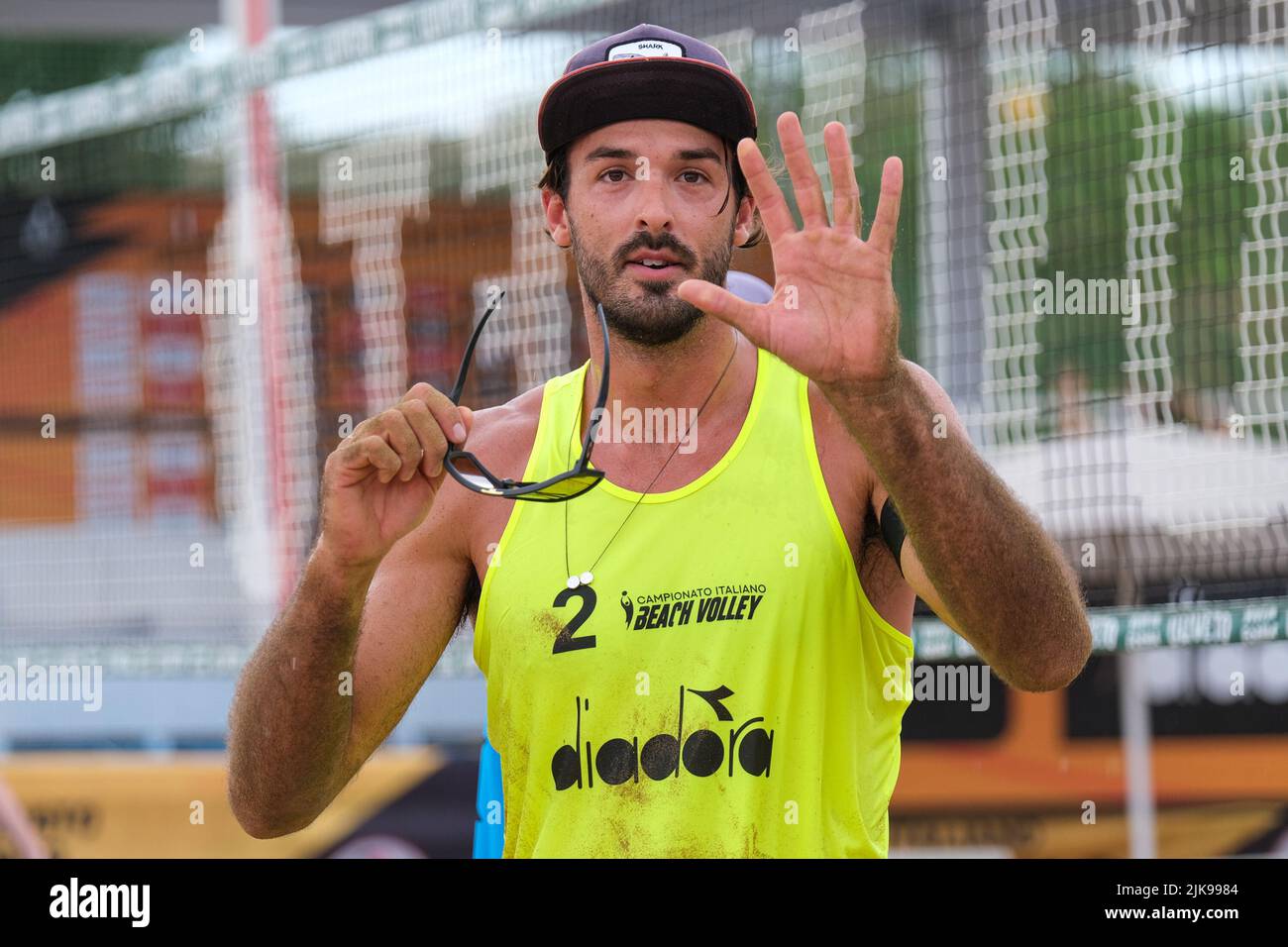 Termoli, Campobasso, Italia. 30th luglio 2022. Alex Ranghieri alla 1st giornata del Campionato Italiano Beach Volley a Termoli (CB) - Italia (Credit Image: © Elena Vizzoca/Pacific Press via ZUMA Press Wire) Foto Stock