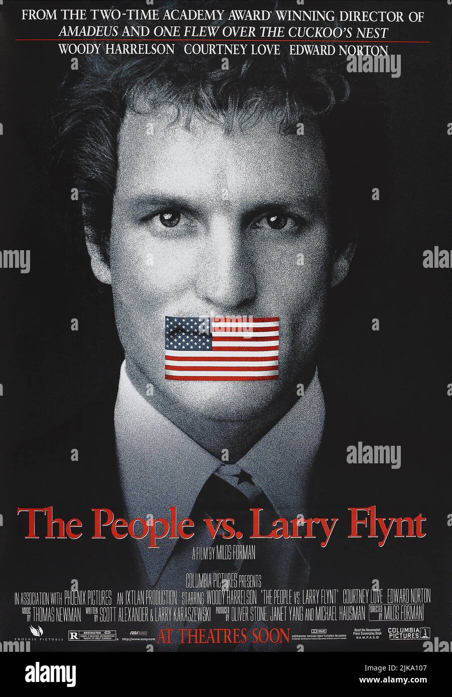 Woody Harrelson poster Film The People vs. Larry Flynt (USA 1996) personaggi: Larry Flynt regista: Milos Forman 13 ottobre 1996 **WARNING** questa fotografia è ad uso esclusivamente editoriale ed è copyright delle IMMAGINI DELLA COLUMBIA e/o del fotografo assegnato dalla Film o Production Company e può essere riprodotta solo da pubblicazioni in concomitanza con la promozione del suddetto Film. È richiesto un credito obbligatorio per LE FOTO DELLA COLUMBIA. Il fotografo deve essere accreditato anche se conosciuto. Nessun uso commerciale può essere concesso senza l'autorizzazione scritta di The Film Company. Foto Stock