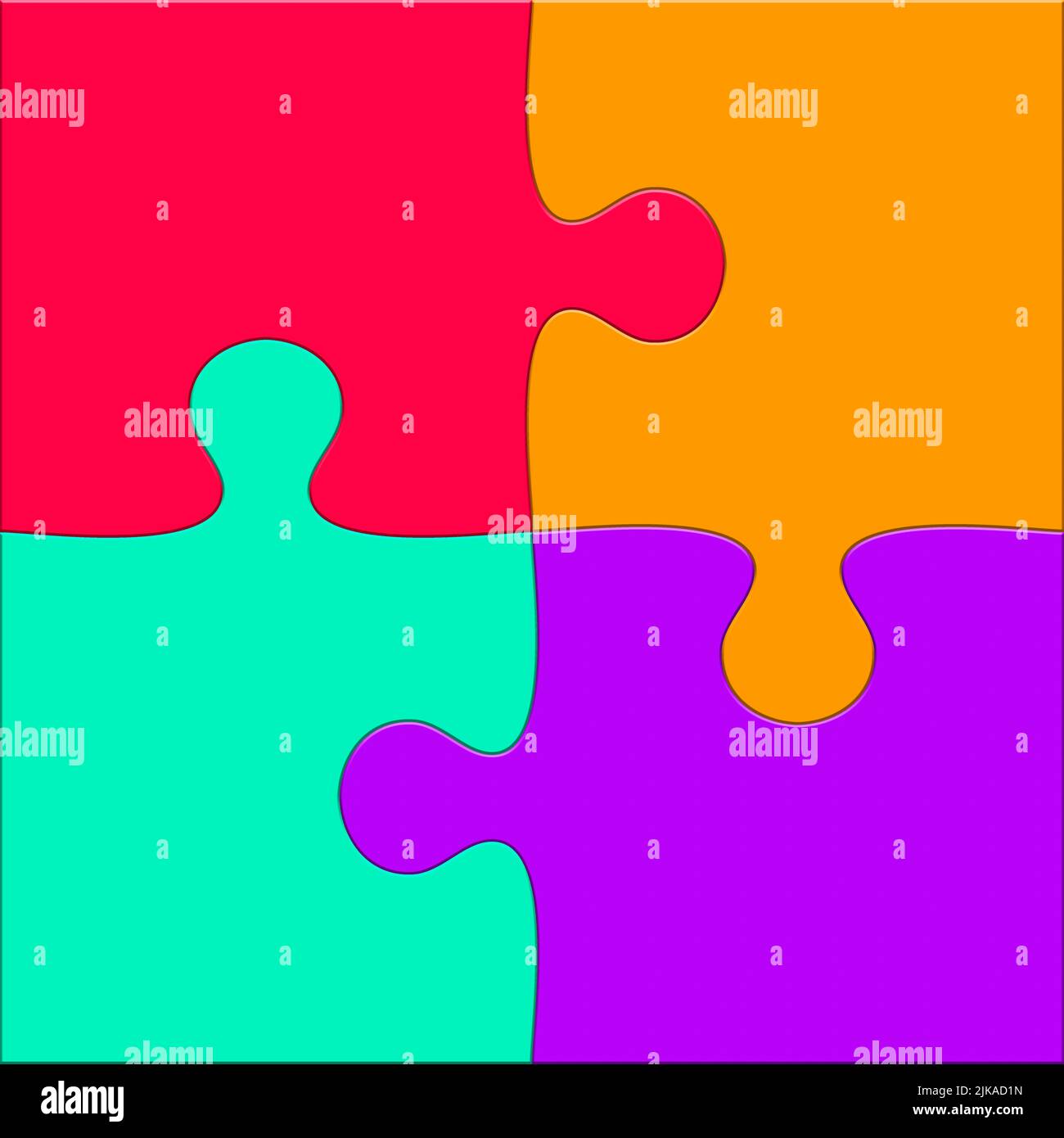 il jigsaw vuoto che rappresenta il concetto collegato ha unito l'alleanza di collaborazione di concetto o il concetto di coalizione Foto Stock