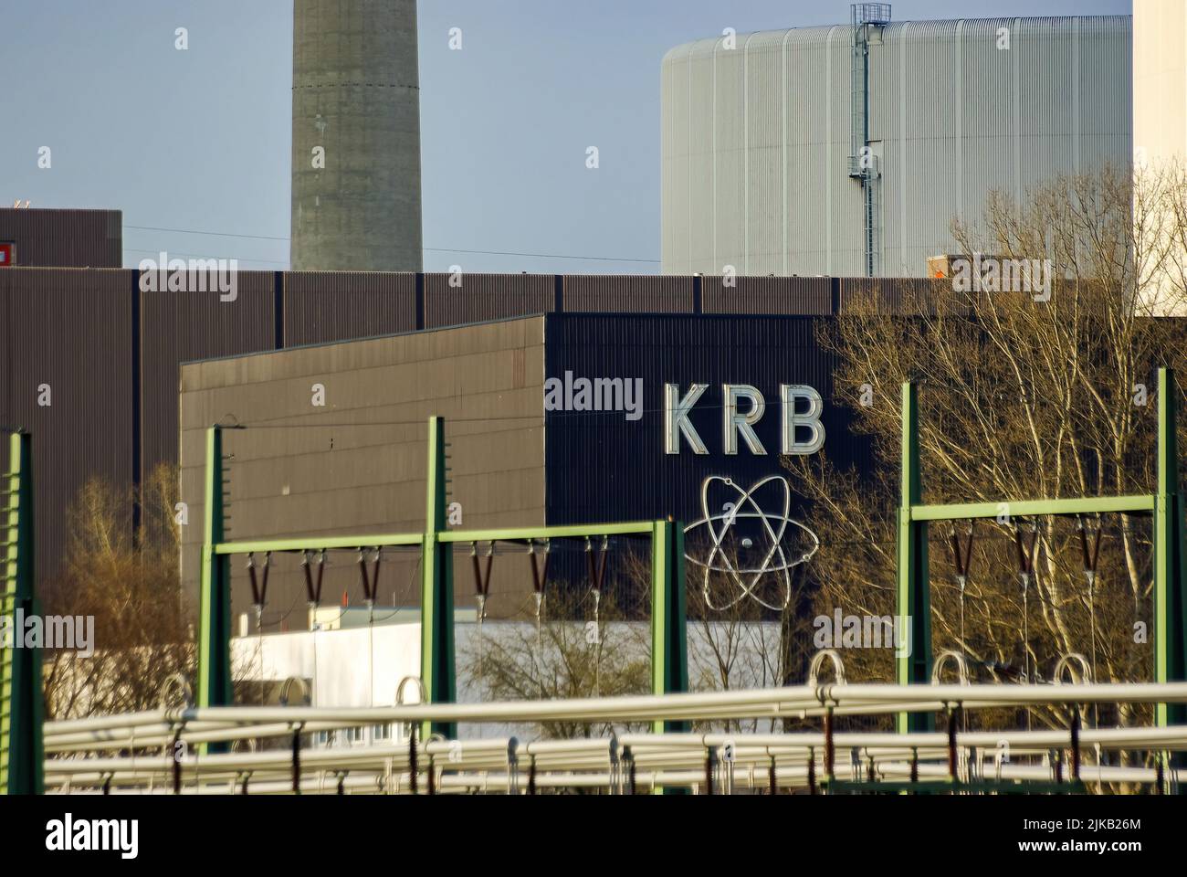 Centrale nucleare di Gundremmingen, Baviera, Germania, 25 marzo 2011. Foto Stock