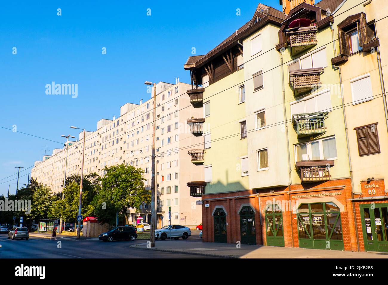 Alloggi residenziali, Debrecen centrale, Ungheria Foto Stock