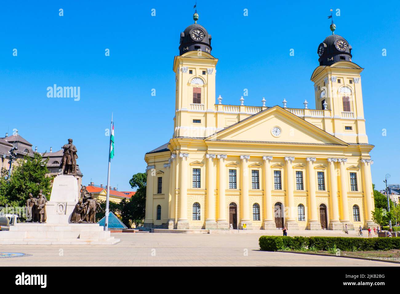 Grande chiesa di Debrecen riformata, Kossuth Lajos ter, Debrecen, Ungheria Foto Stock