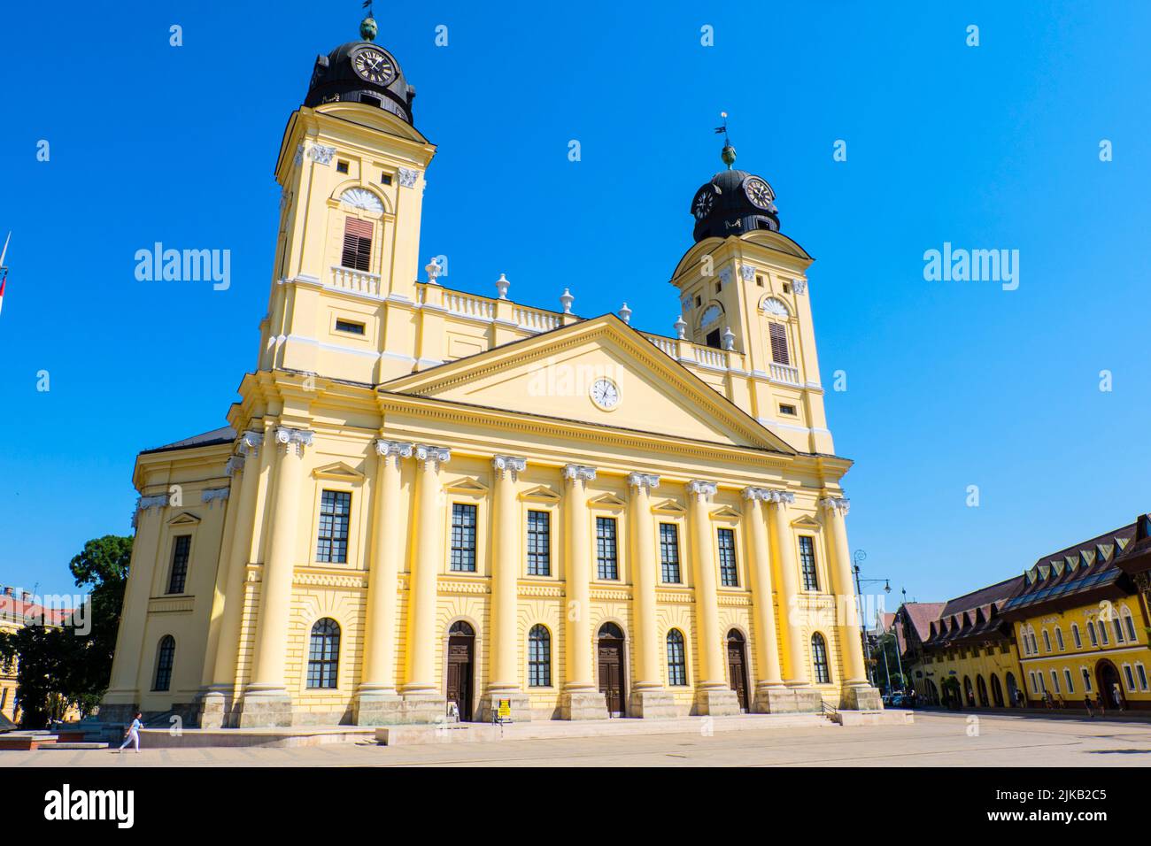 Grande chiesa di Debrecen riformata, Kossuth Lajos ter, Debrecen, Ungheria Foto Stock